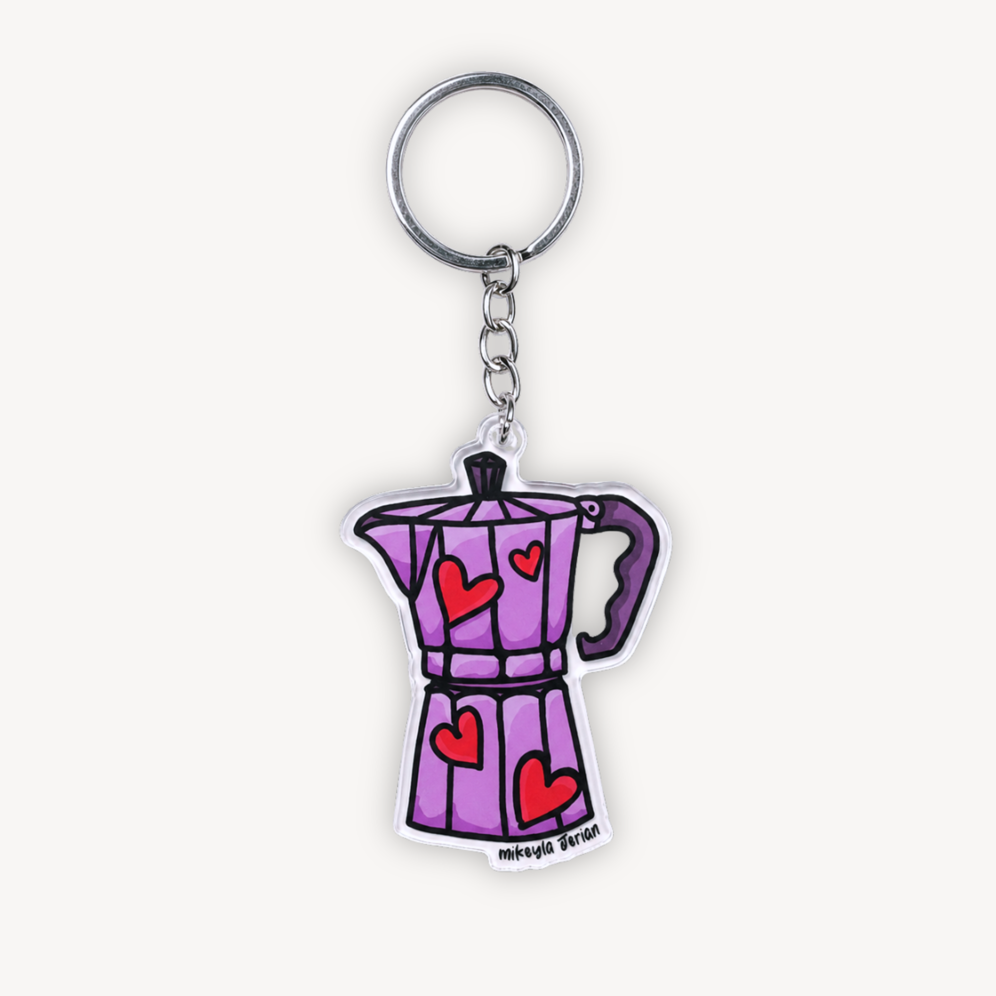 Greca Rosa Keychain
