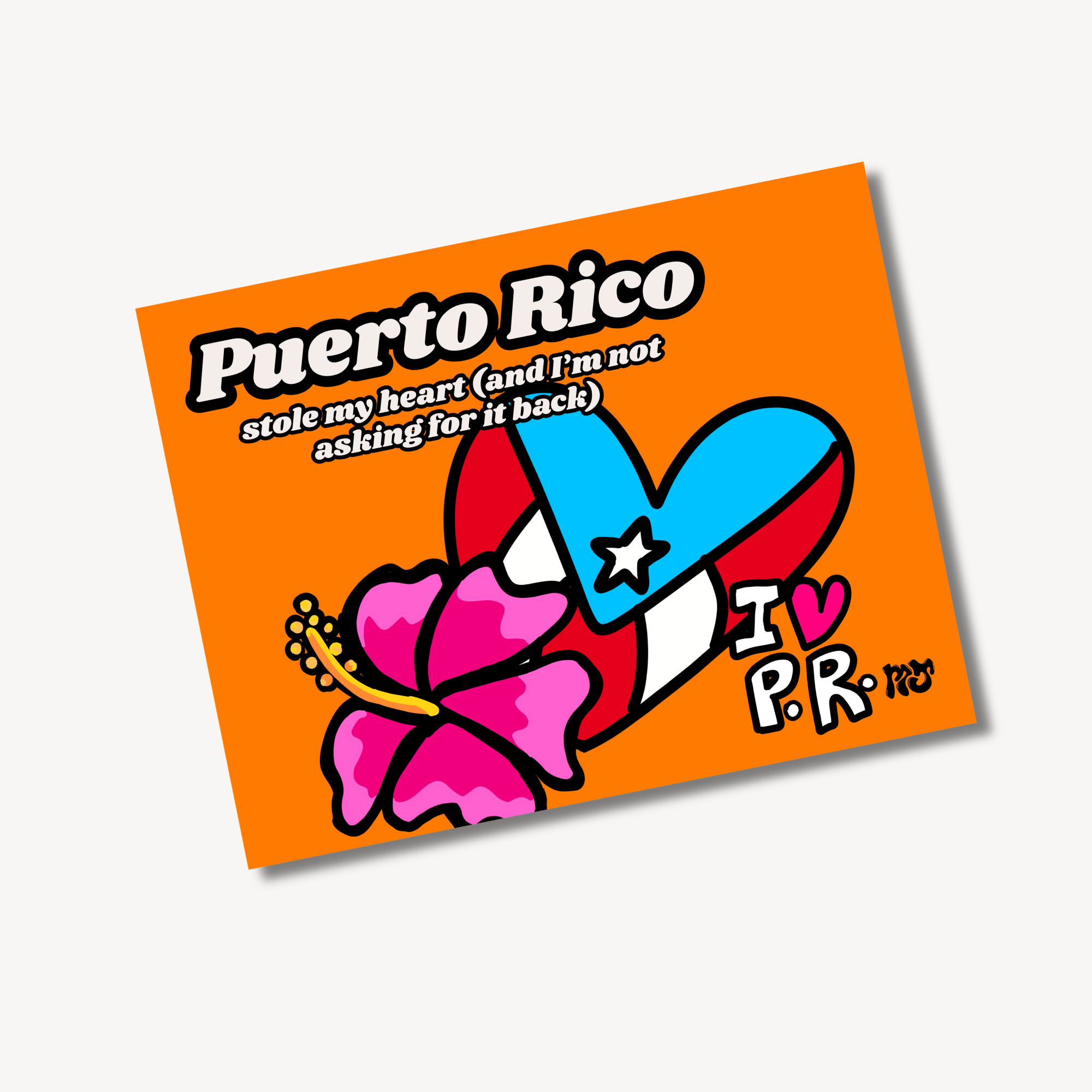 PR Stole Mi Heart Postcard