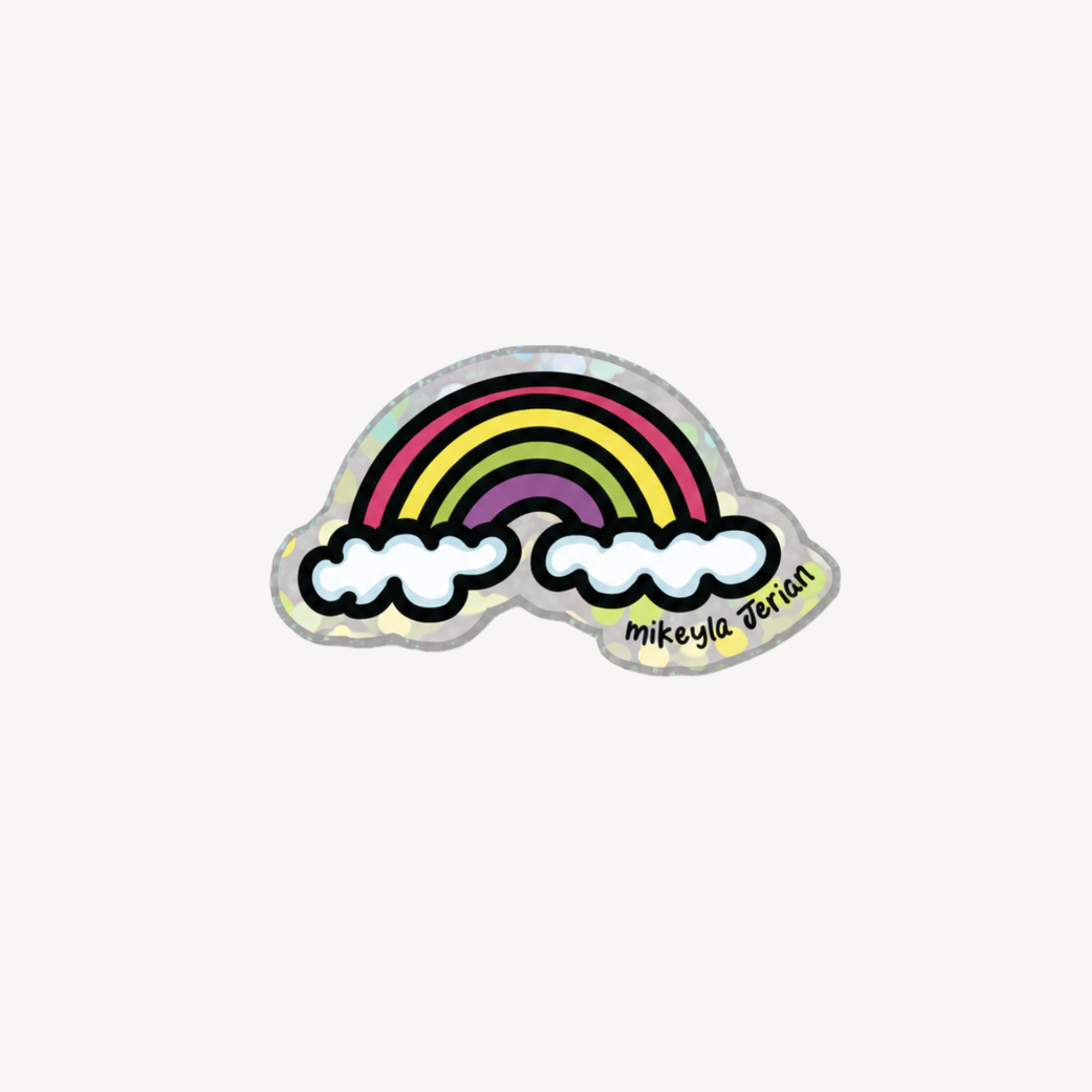 Arcoíris Mini Glitter Sticker
