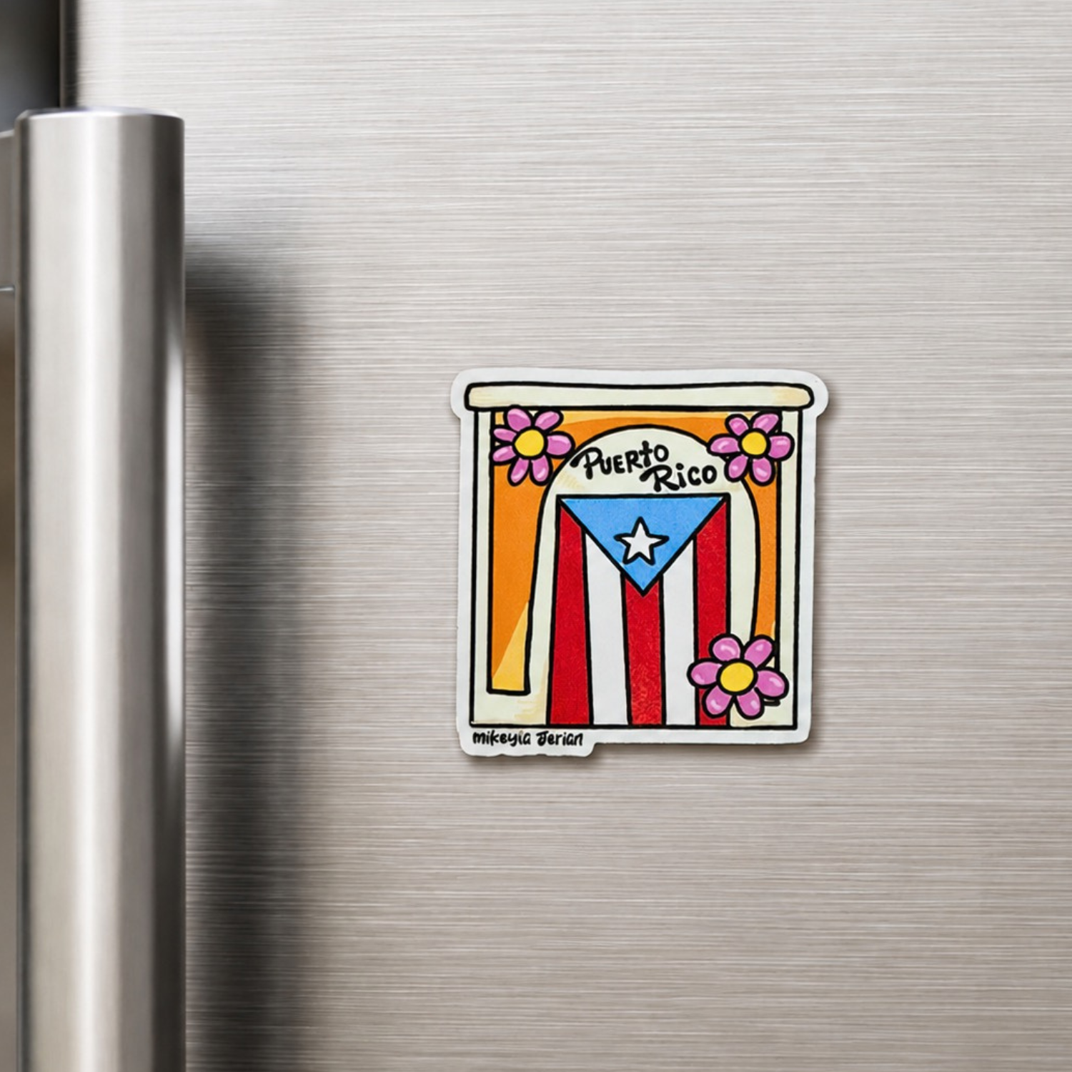 Casita de Viejo San Juan Bandera Magnet