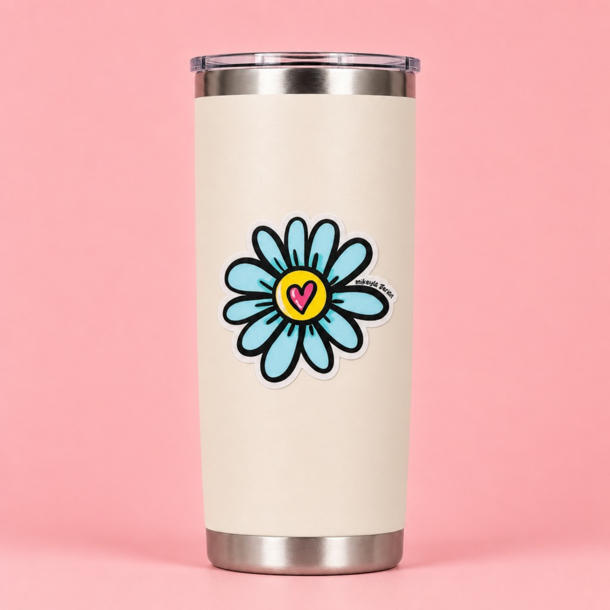 Flor Corazón Sticker