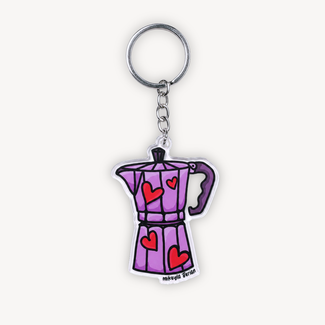 Greca Rosa Keychain