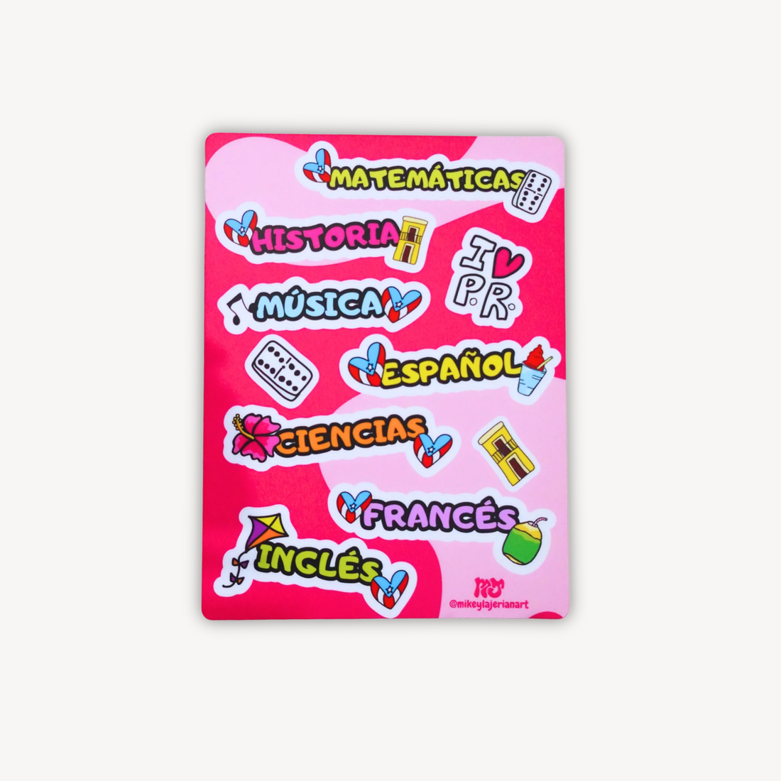 I 🩷PR School Subjects Sticker Sheet