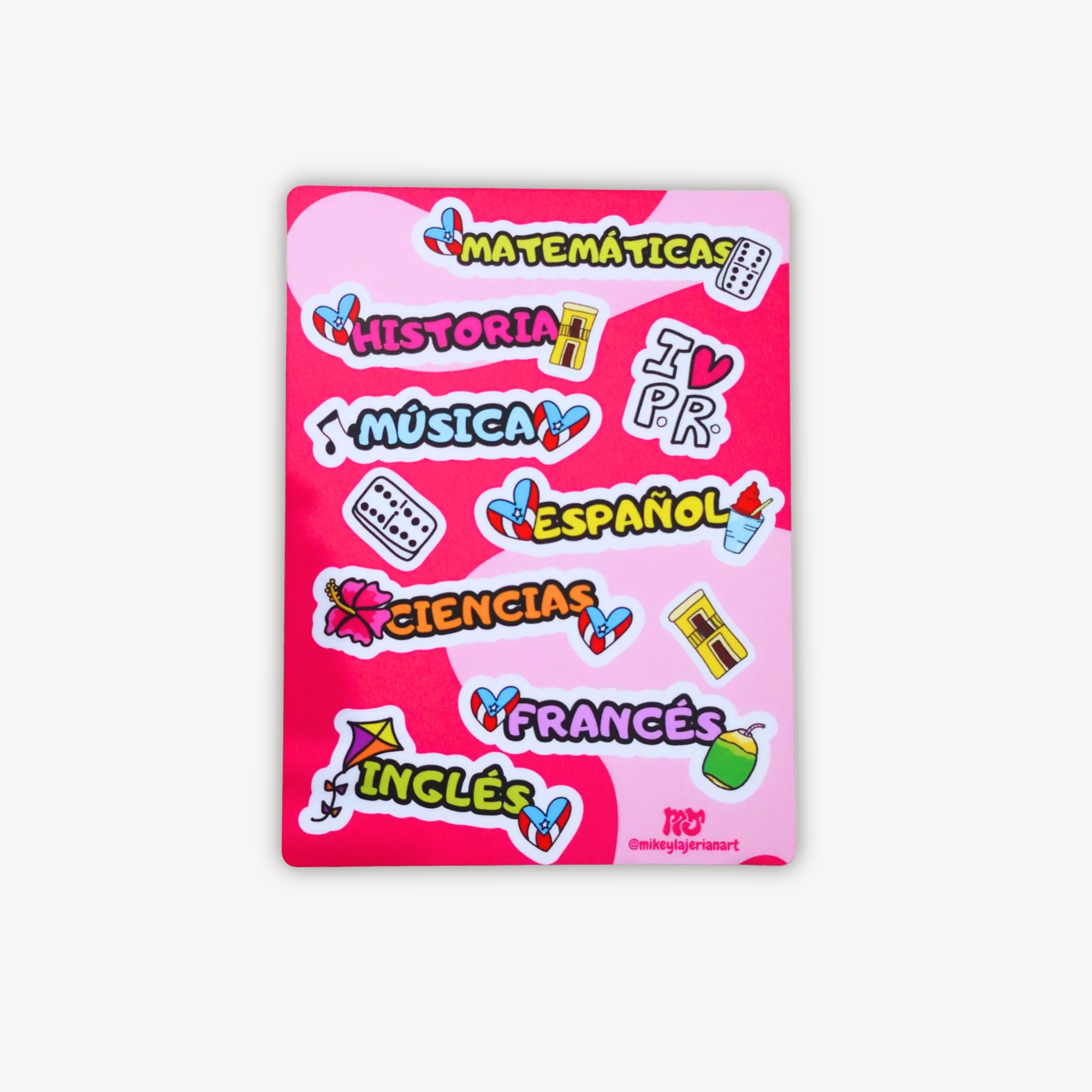 I 🩷PR School Subjects Sticker Sheet