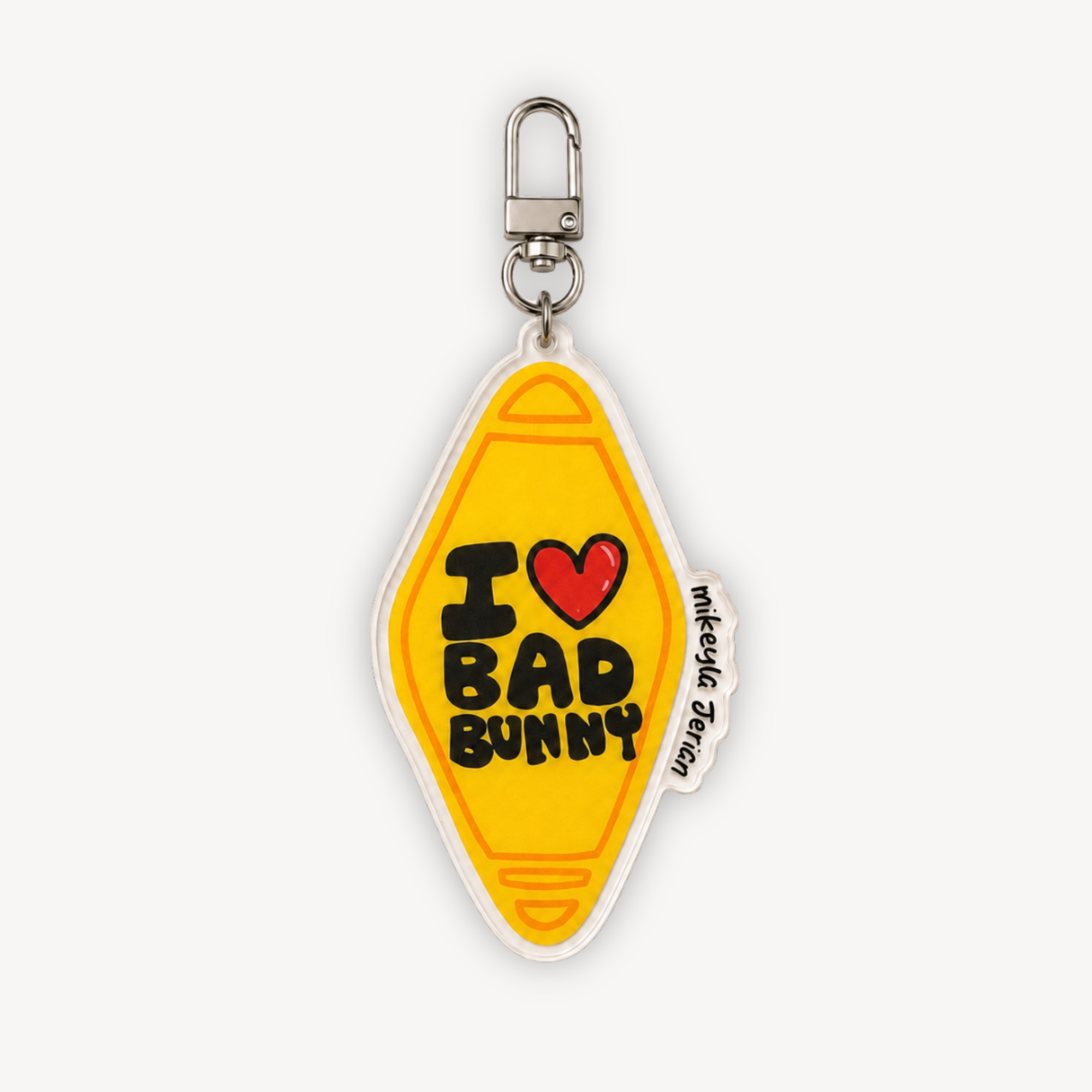 I Love Bad Bunny Keychain