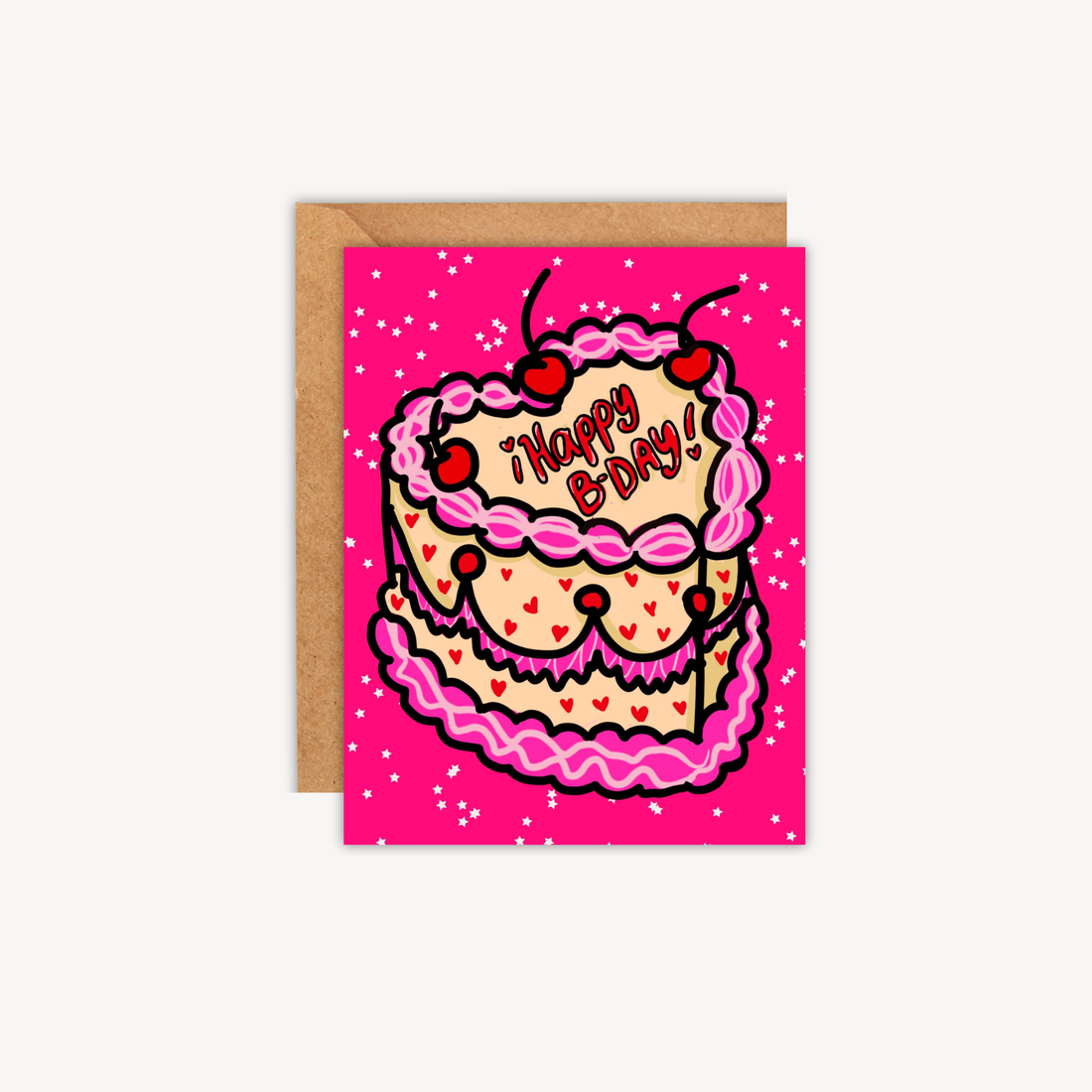 Bizcocho Corazón Greeting Card