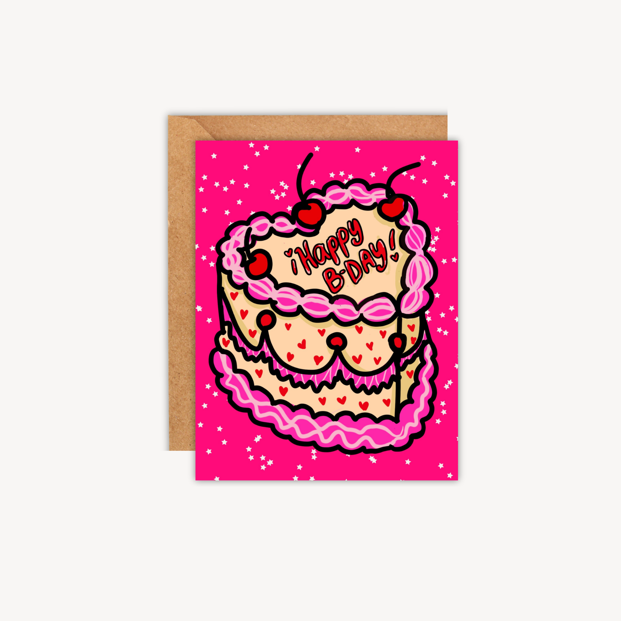 Bizcocho Corazón Greeting Card