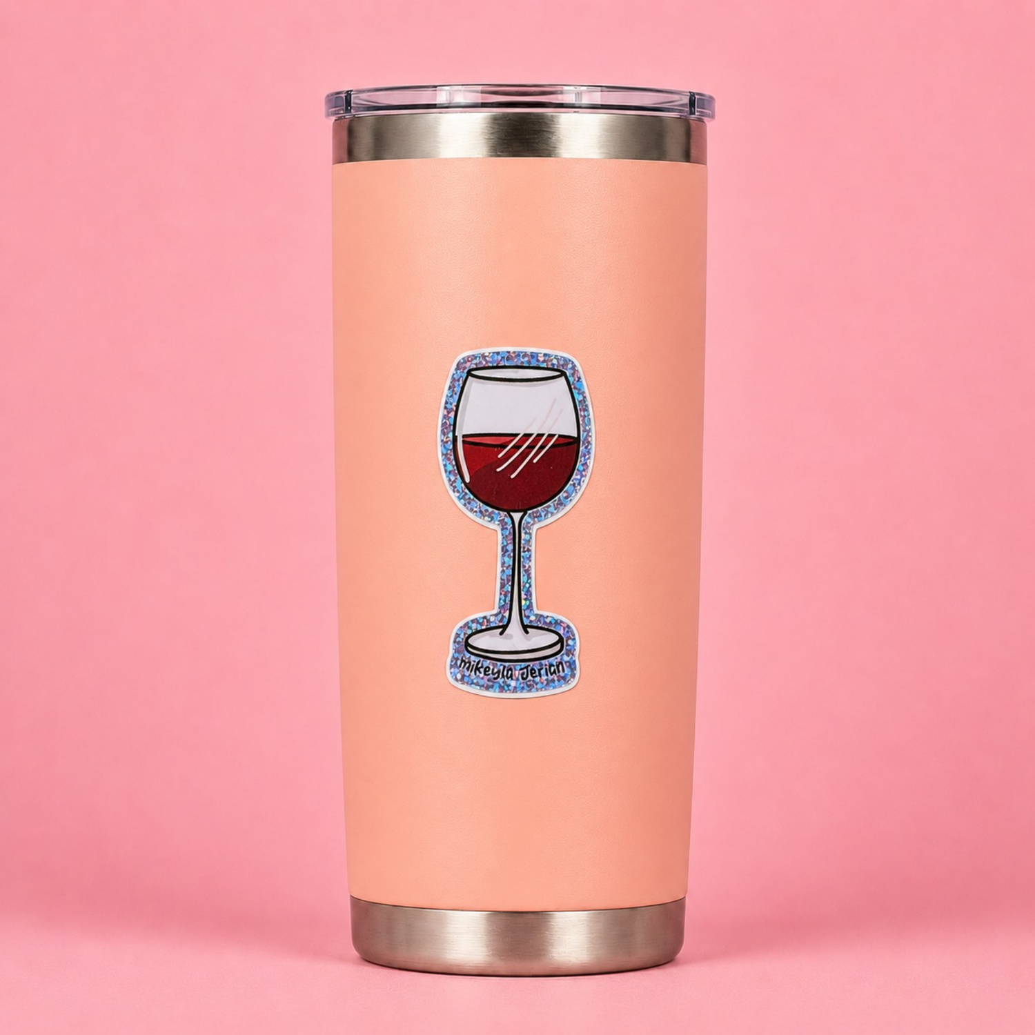 Copa de Vino Glitter Sticker
