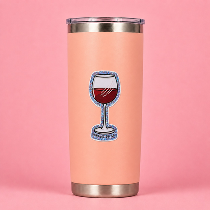 Copa de Vino Glitter Sticker