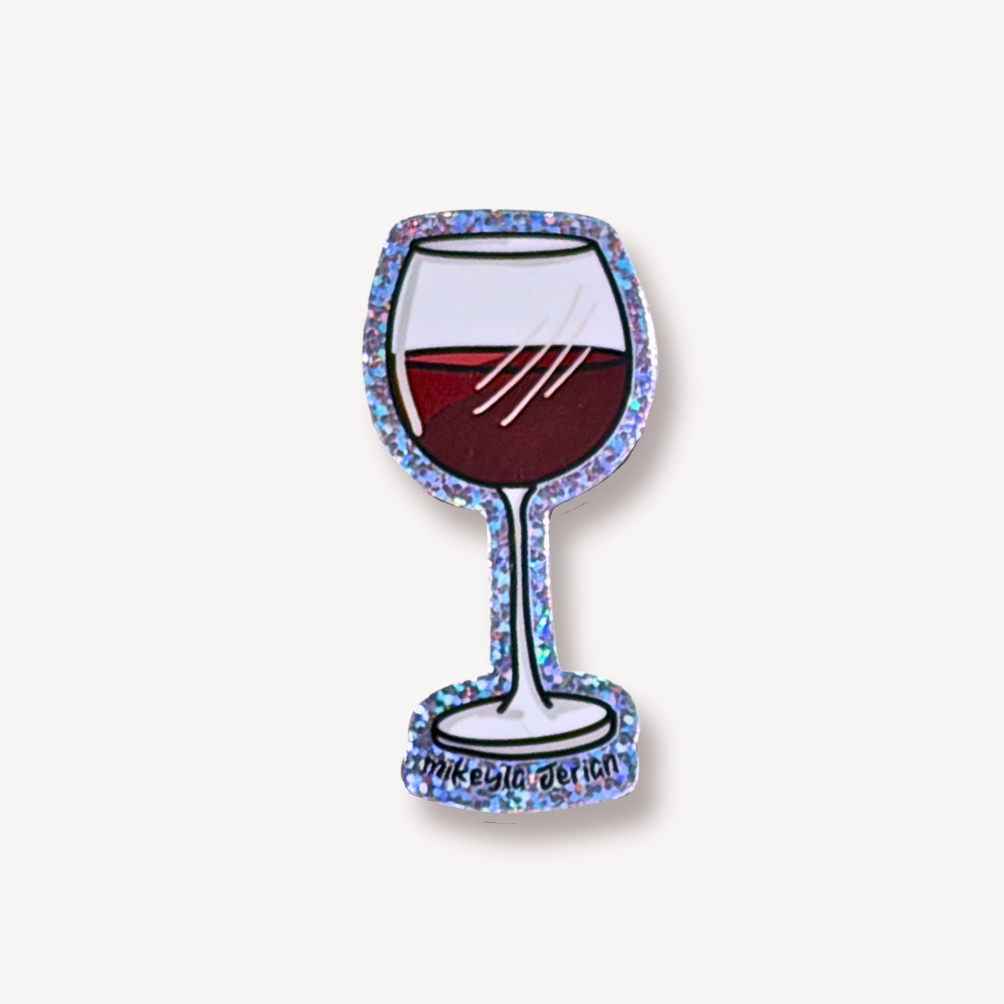 Copa de Vino Glitter Sticker