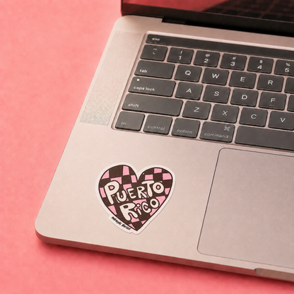 Corazón PR Checkered Sticker