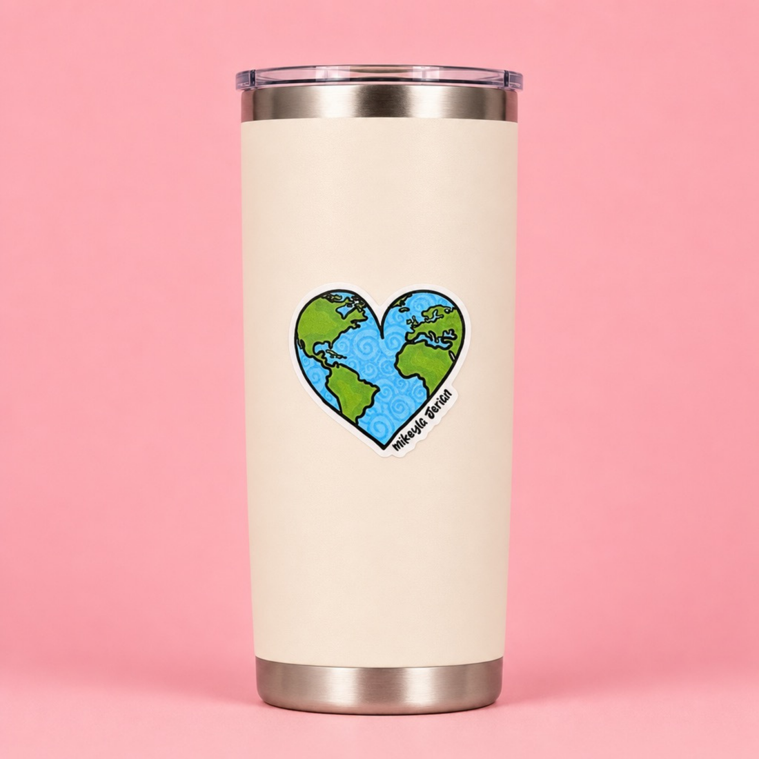 Corazón Terráqueo Sticker