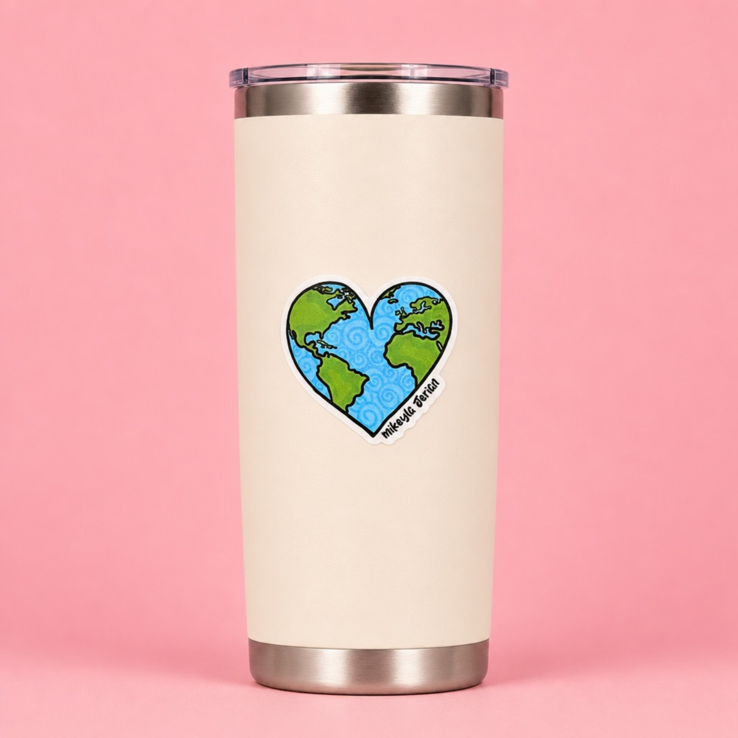 Corazón Terráqueo Sticker