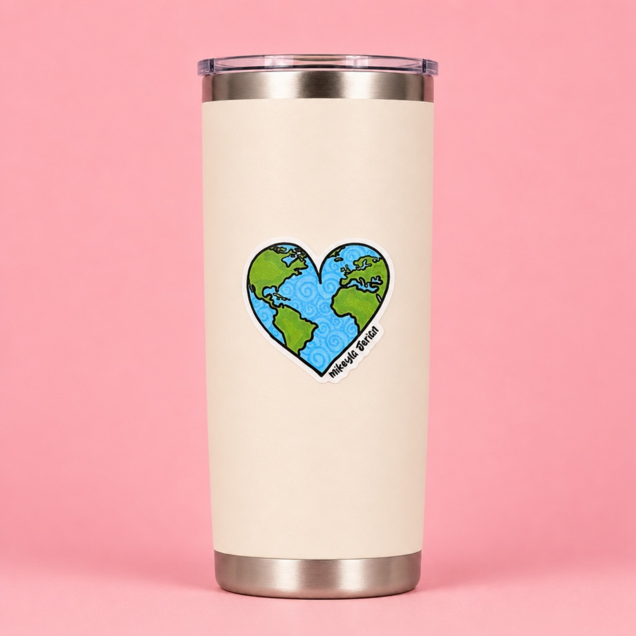 Corazón Terráqueo Sticker
