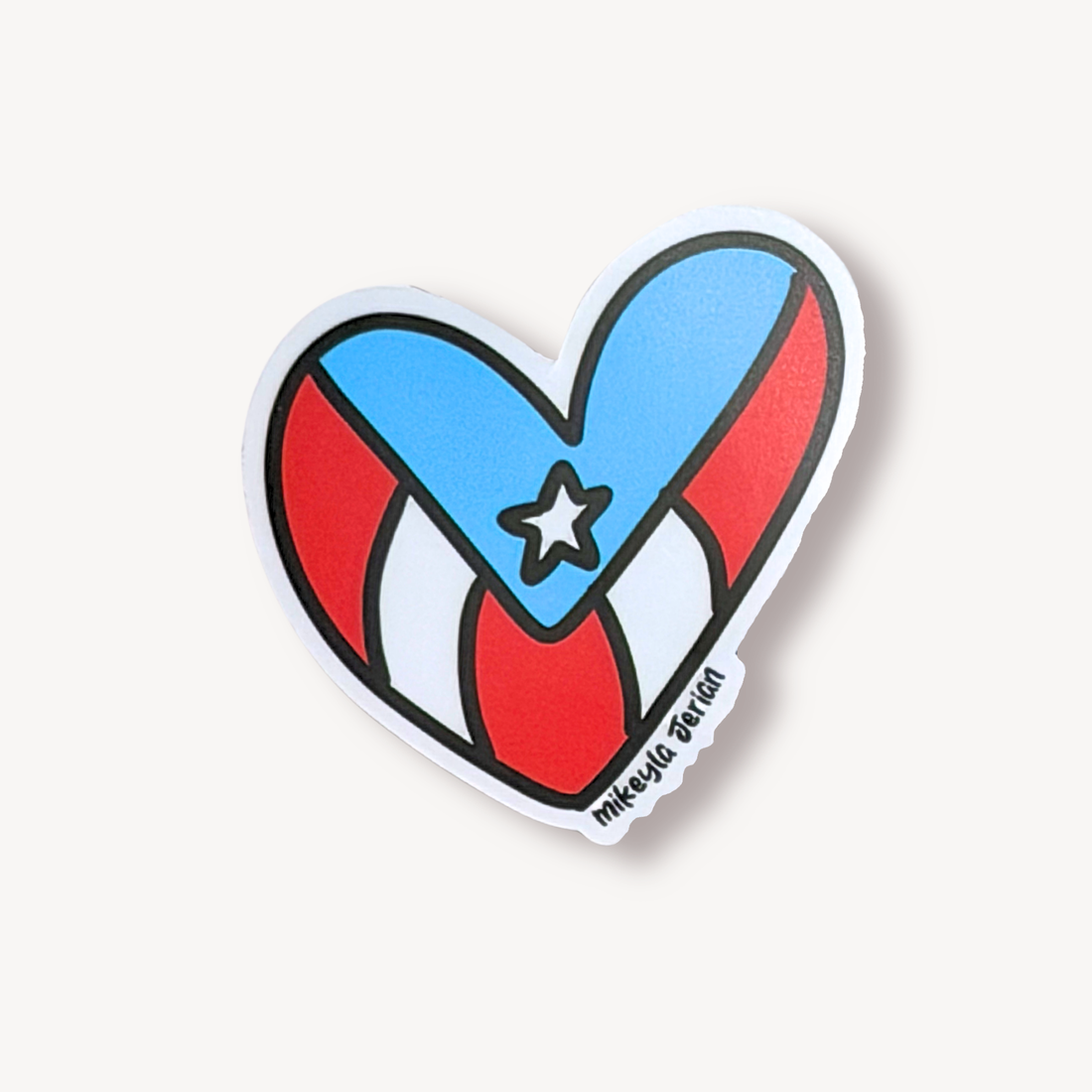 Corazón Bandera Sticker