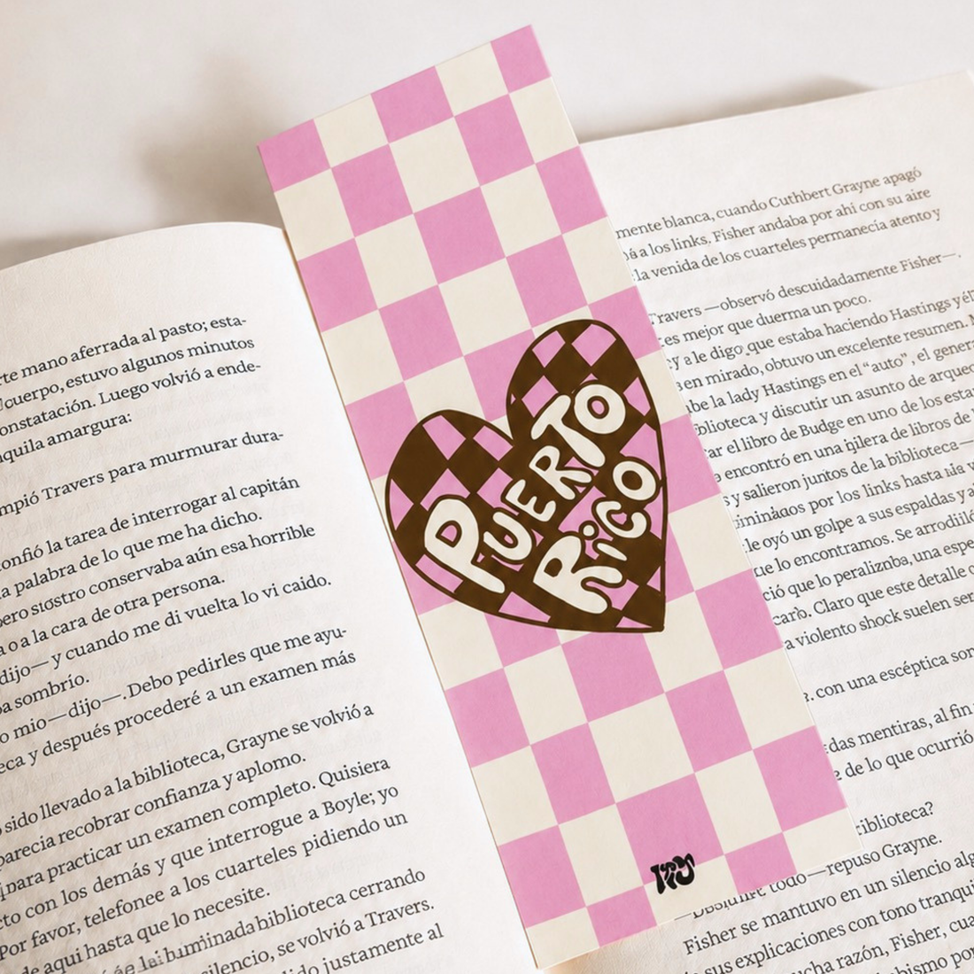 Corazón PR Chequered Bookmark