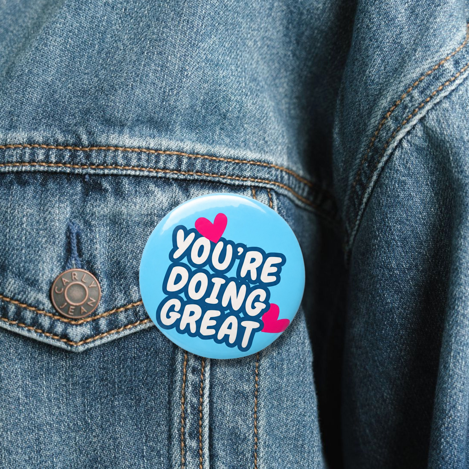 Doing Great Pin Button