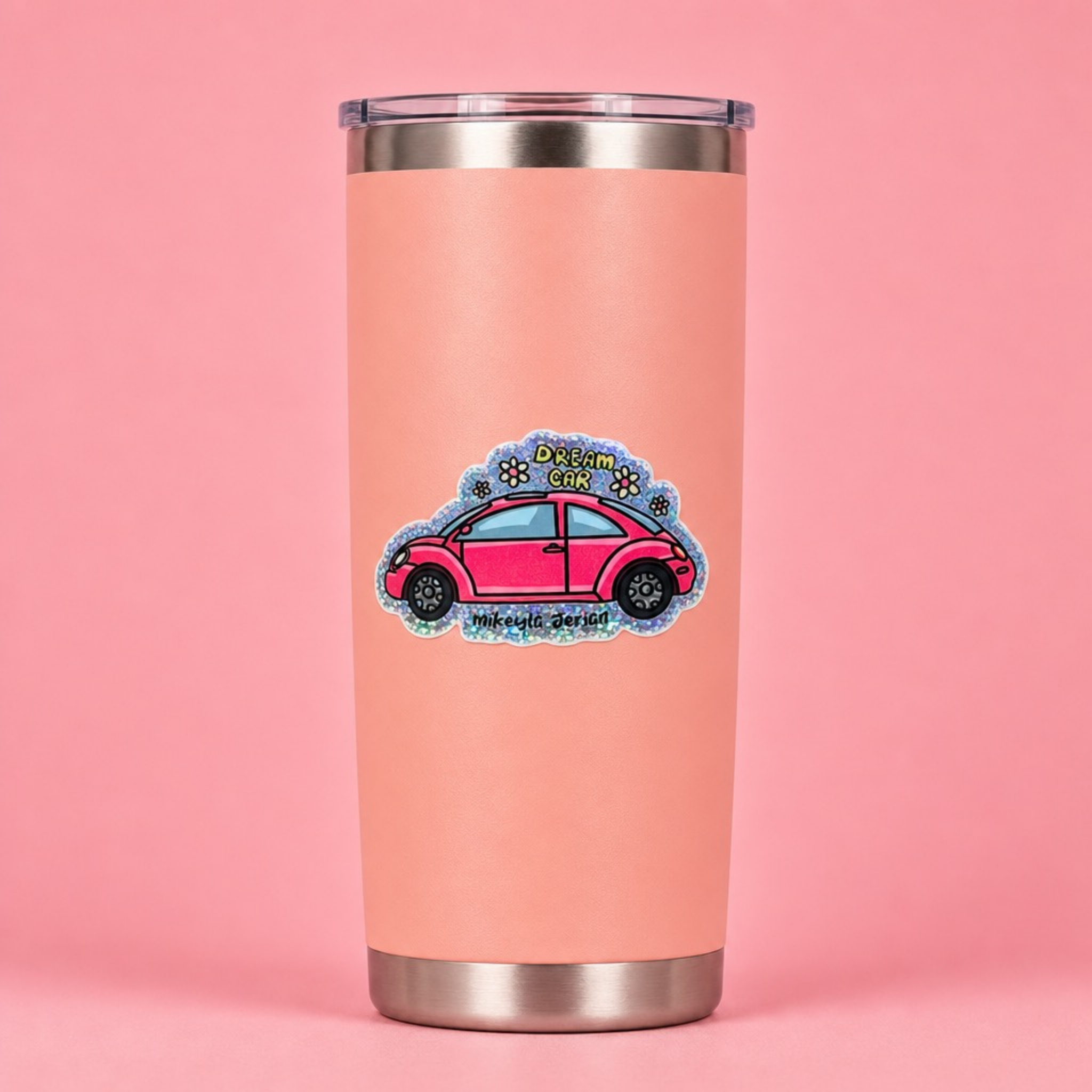 Dream Car Glitter Sticker