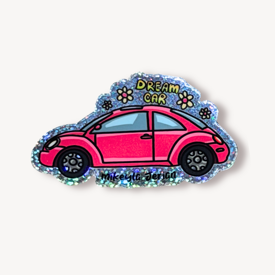 Dream Car Glitter Sticker