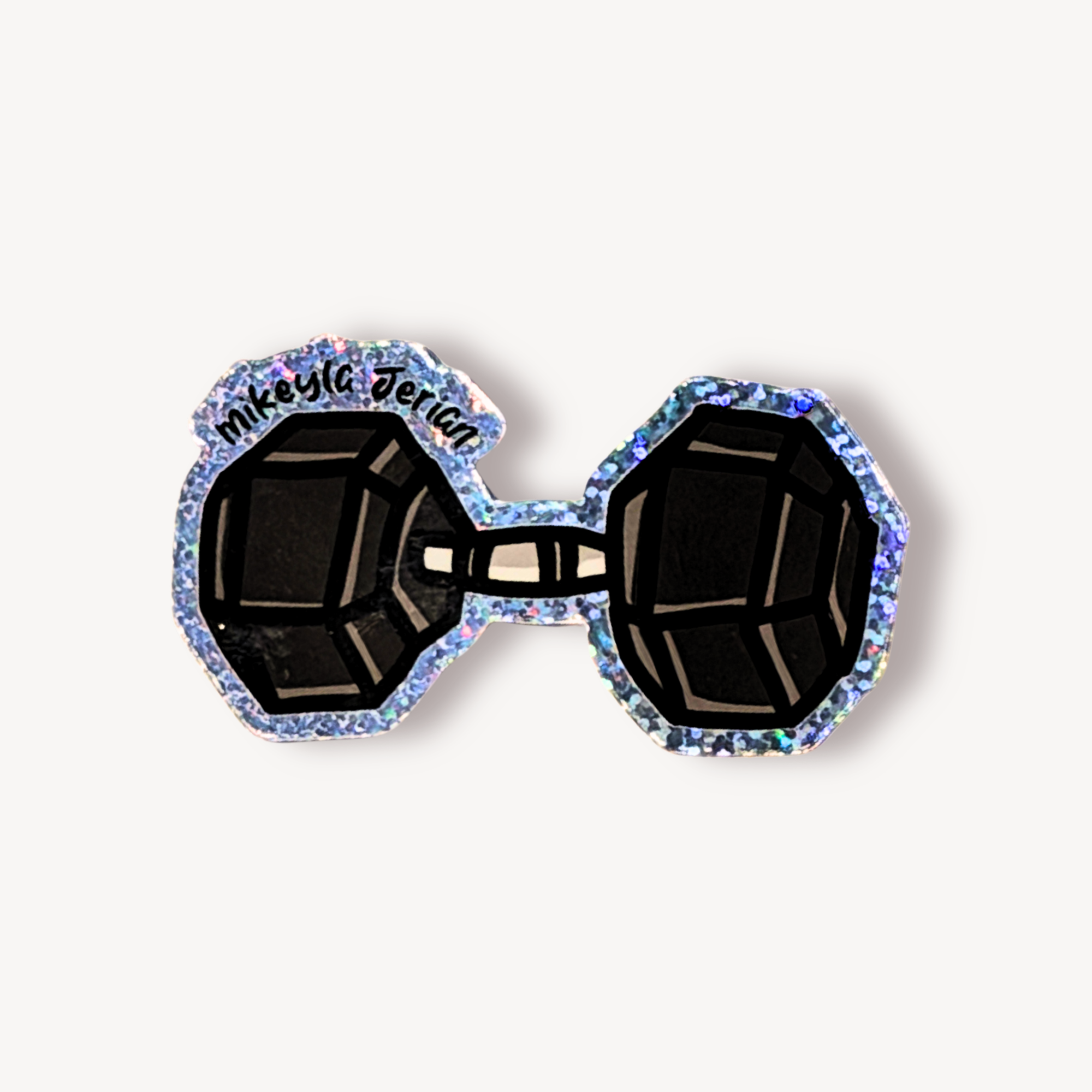 Dumbbell Glitter Sticker