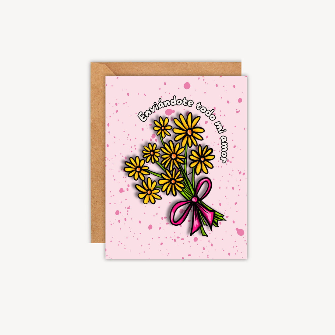 Enviándote Todo Mi Amor Greeting Card