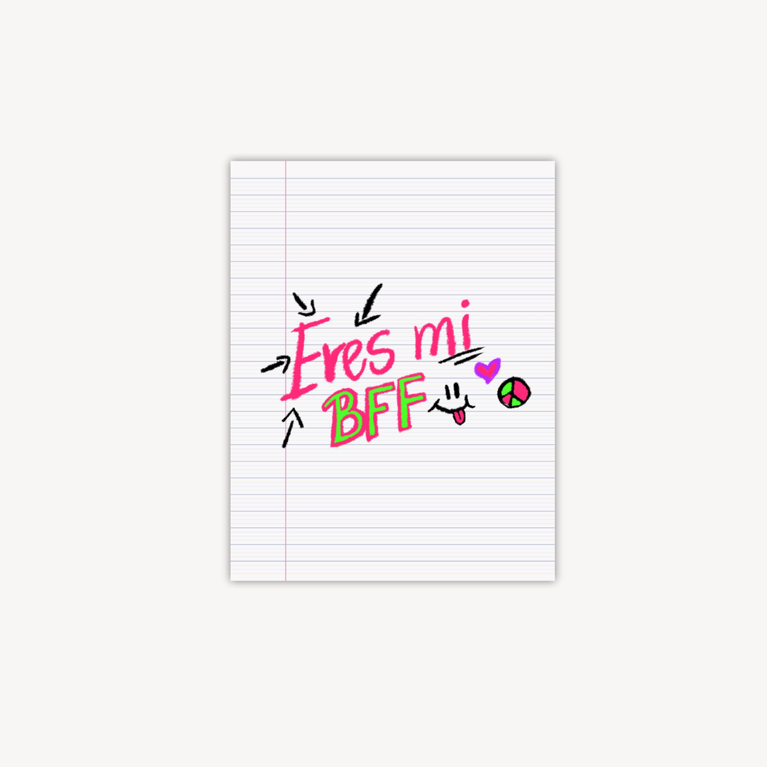 Eres Mi BFF Greeting Card