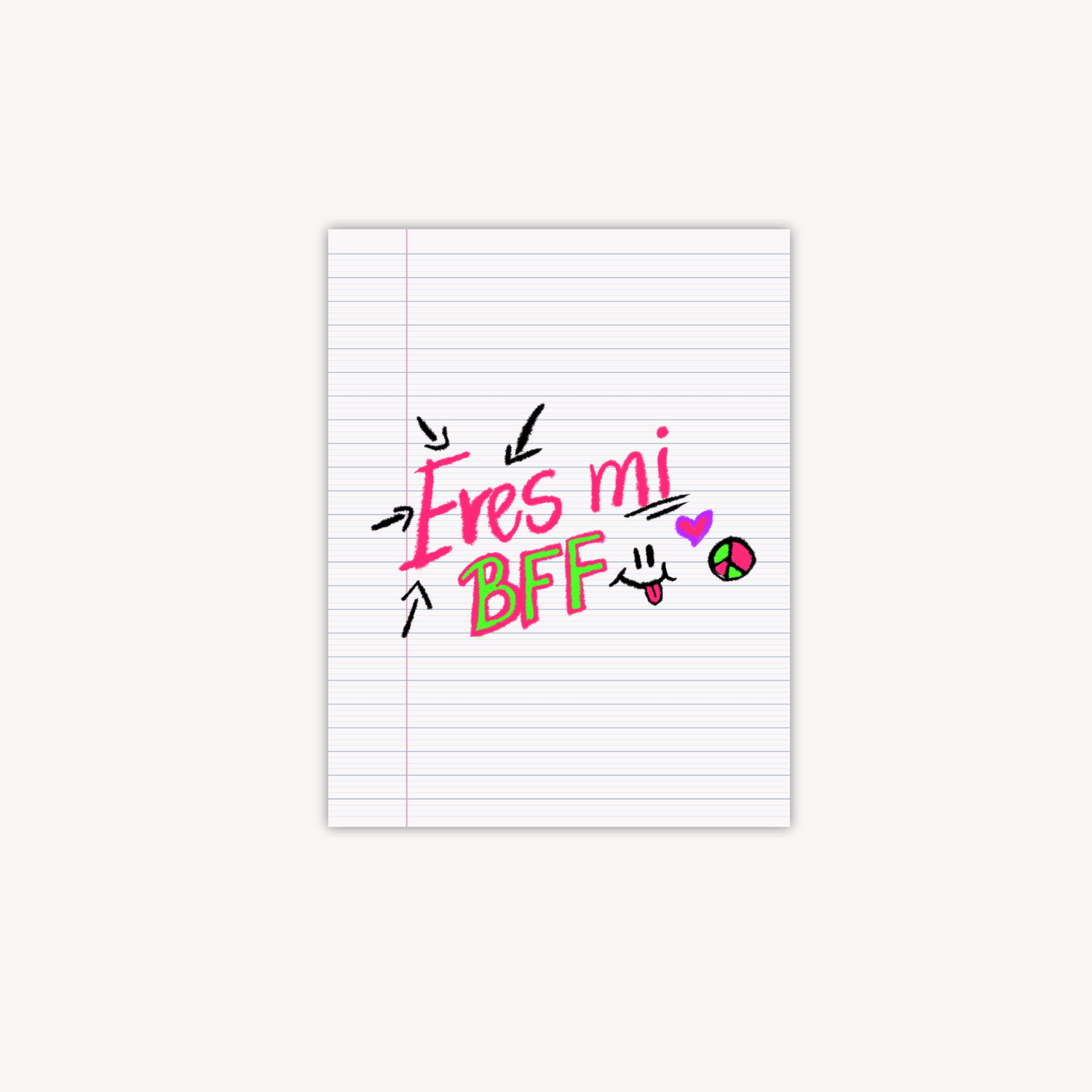 Eres Mi BFF Greeting Card