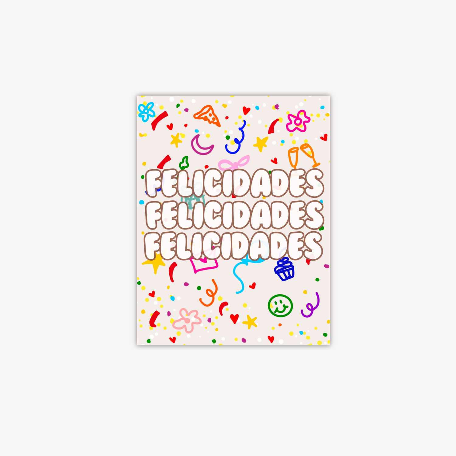 Felicidades x3 Greeting Card