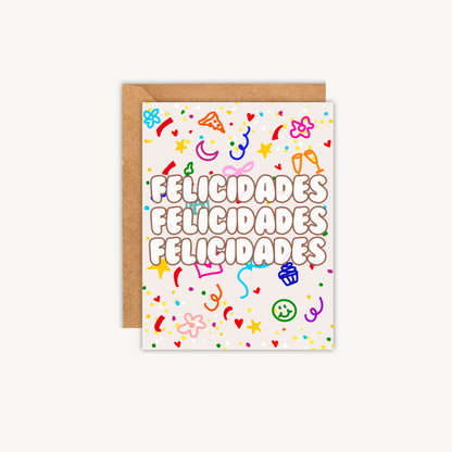 Felicidades x3 Greeting Card