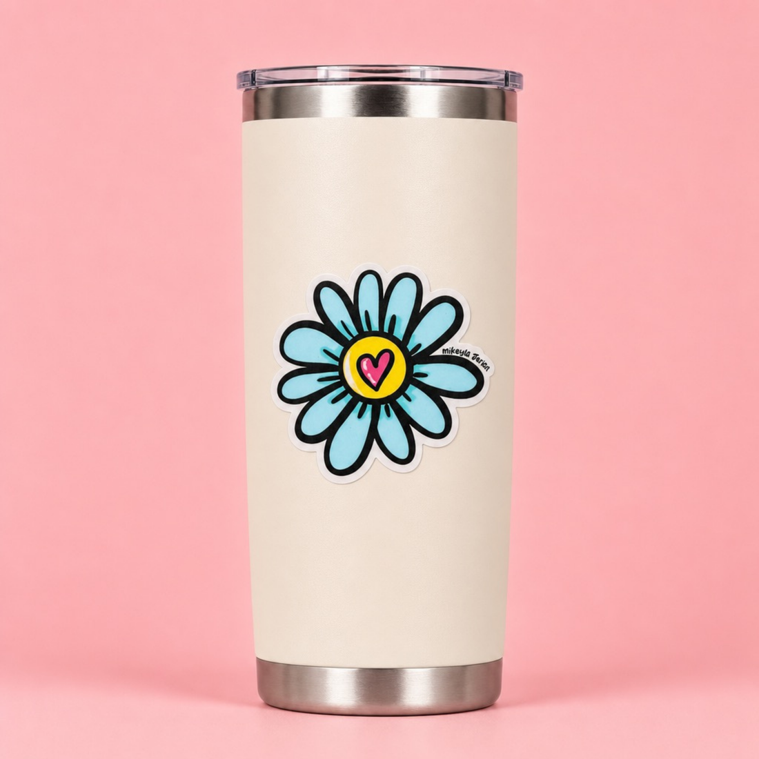 Flor Corazón Sticker