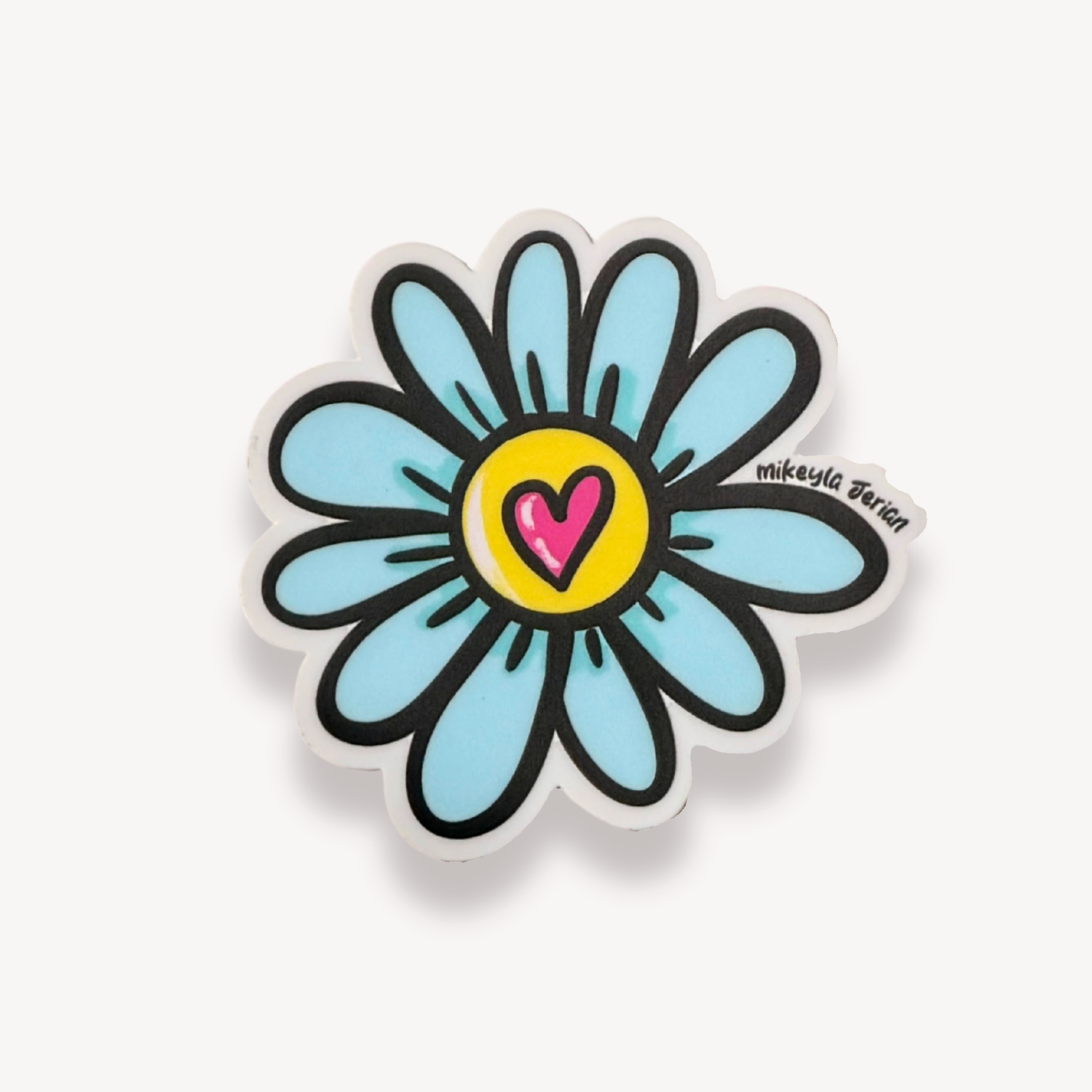 Flor Corazón Sticker