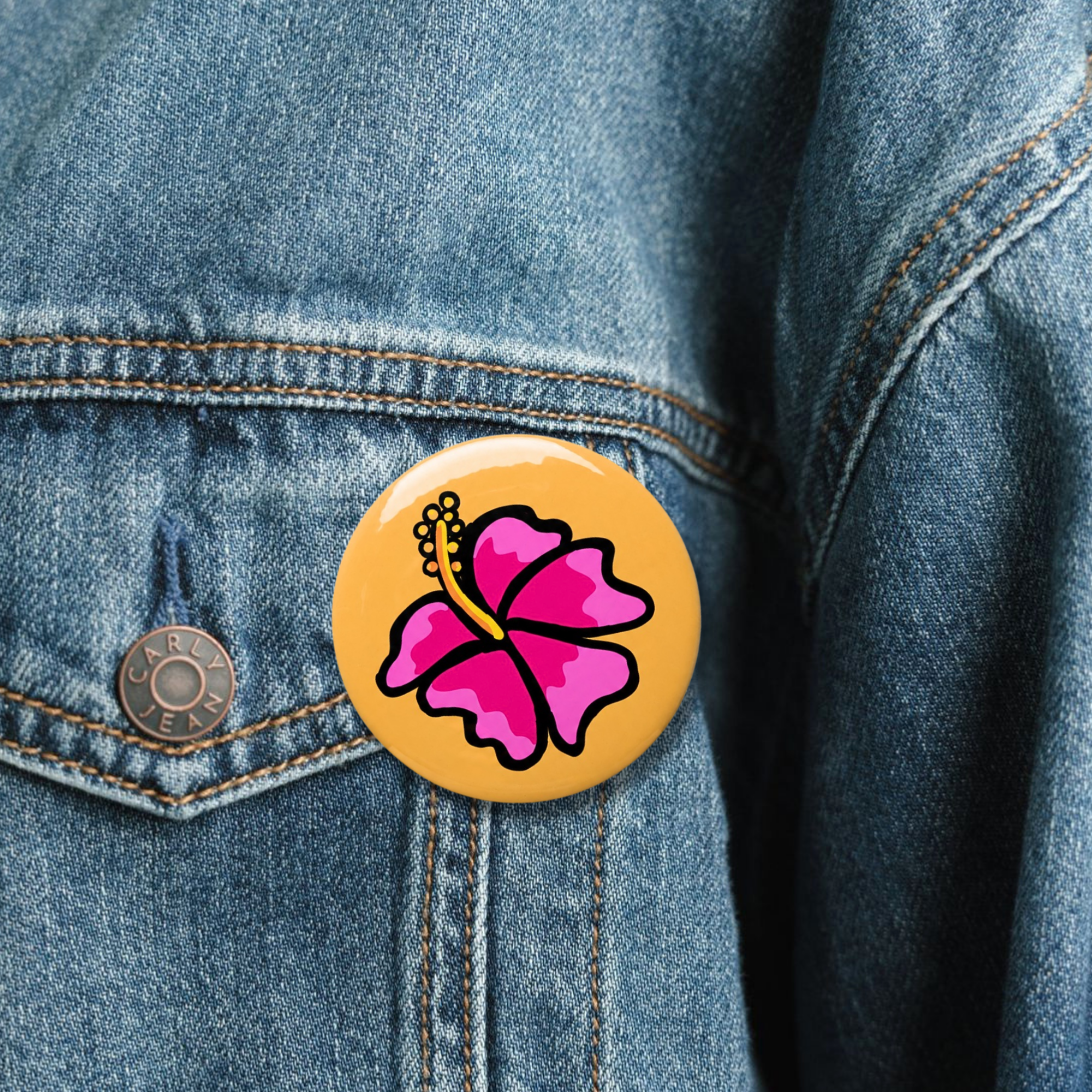 Flor de Maga Pin Button