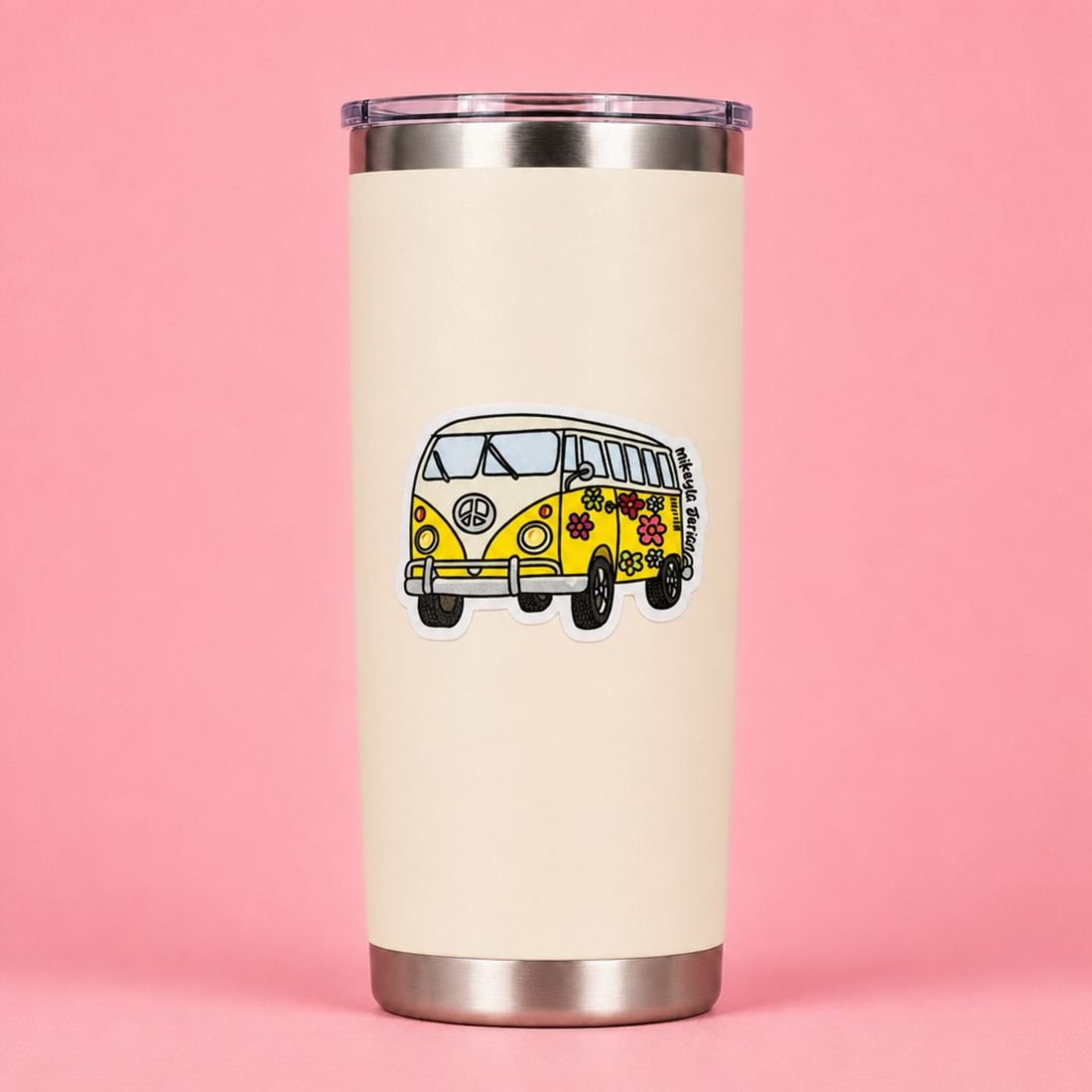 Flower Power Van Sticker