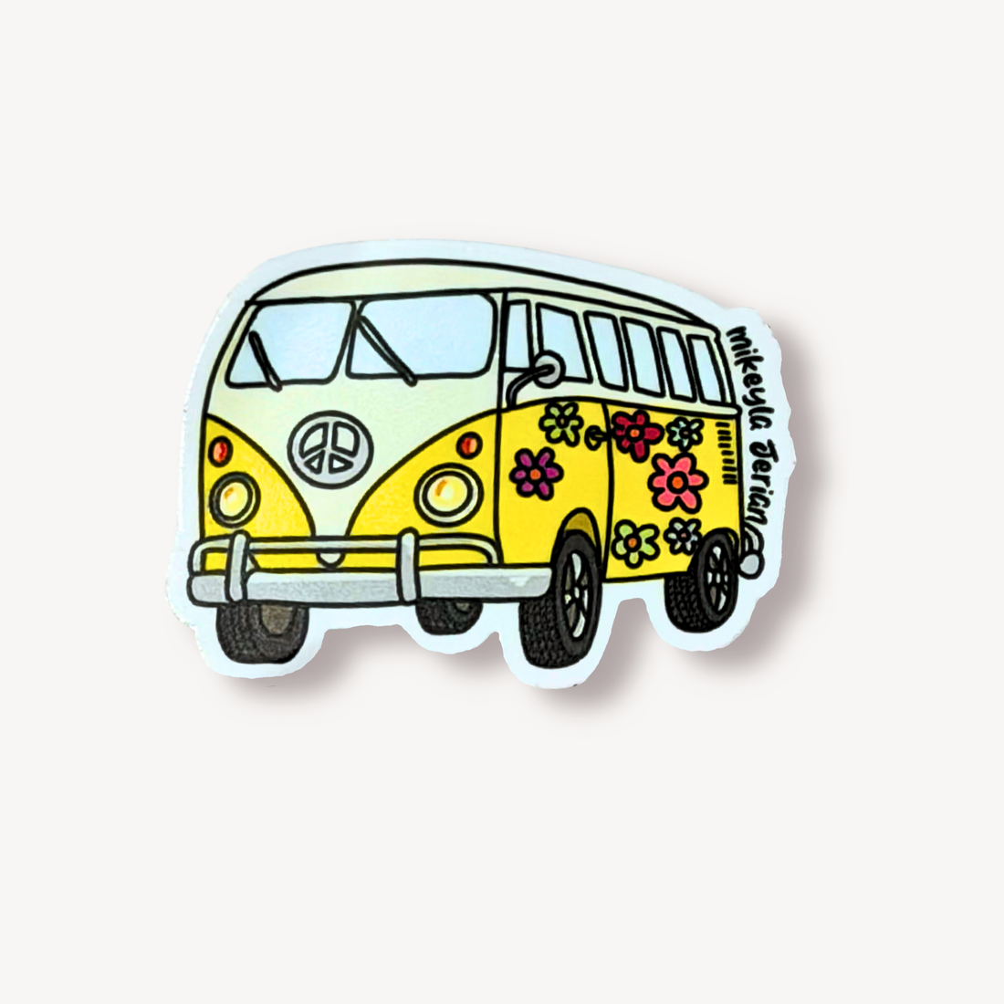 Flower Power Van Sticker