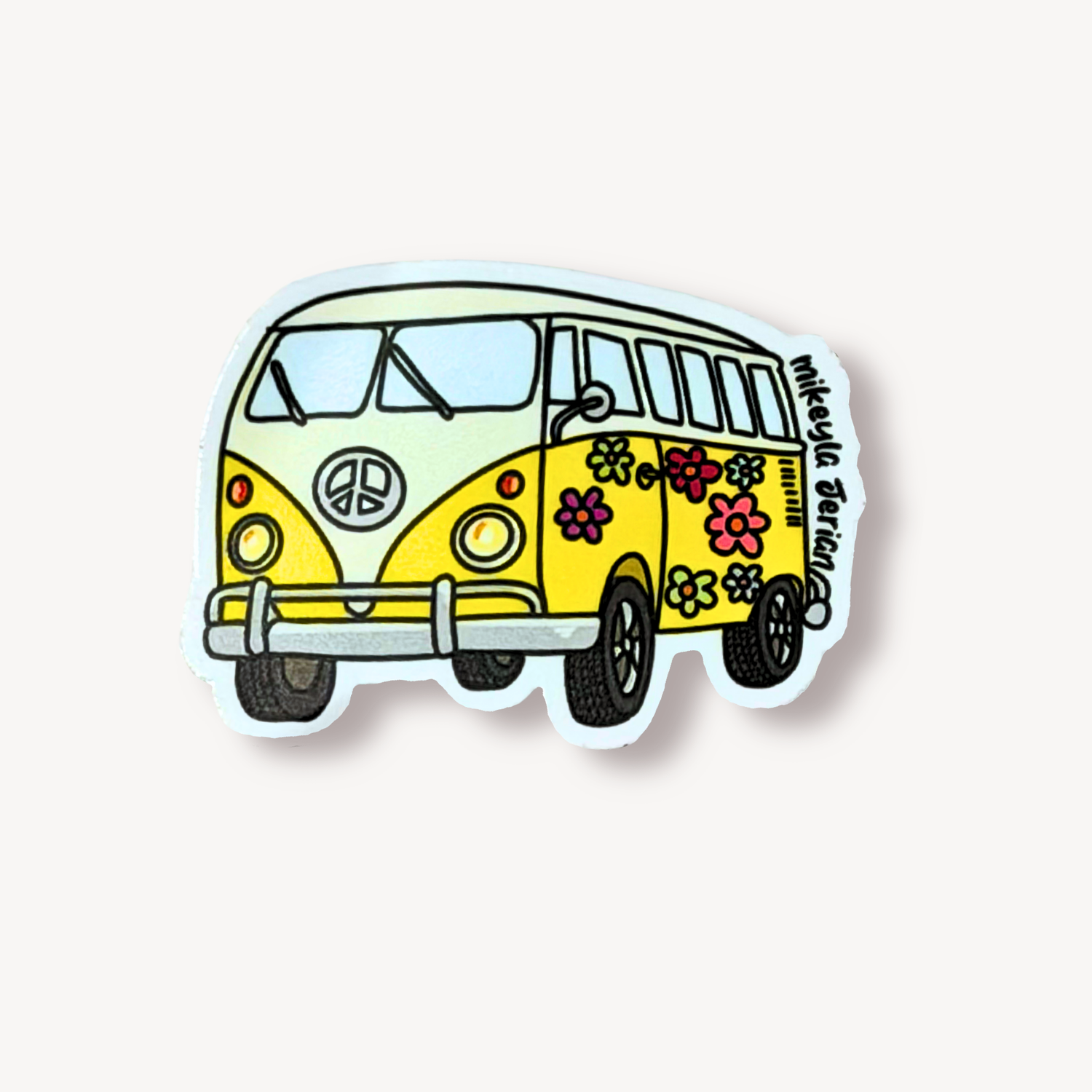 Flower Power Van Sticker