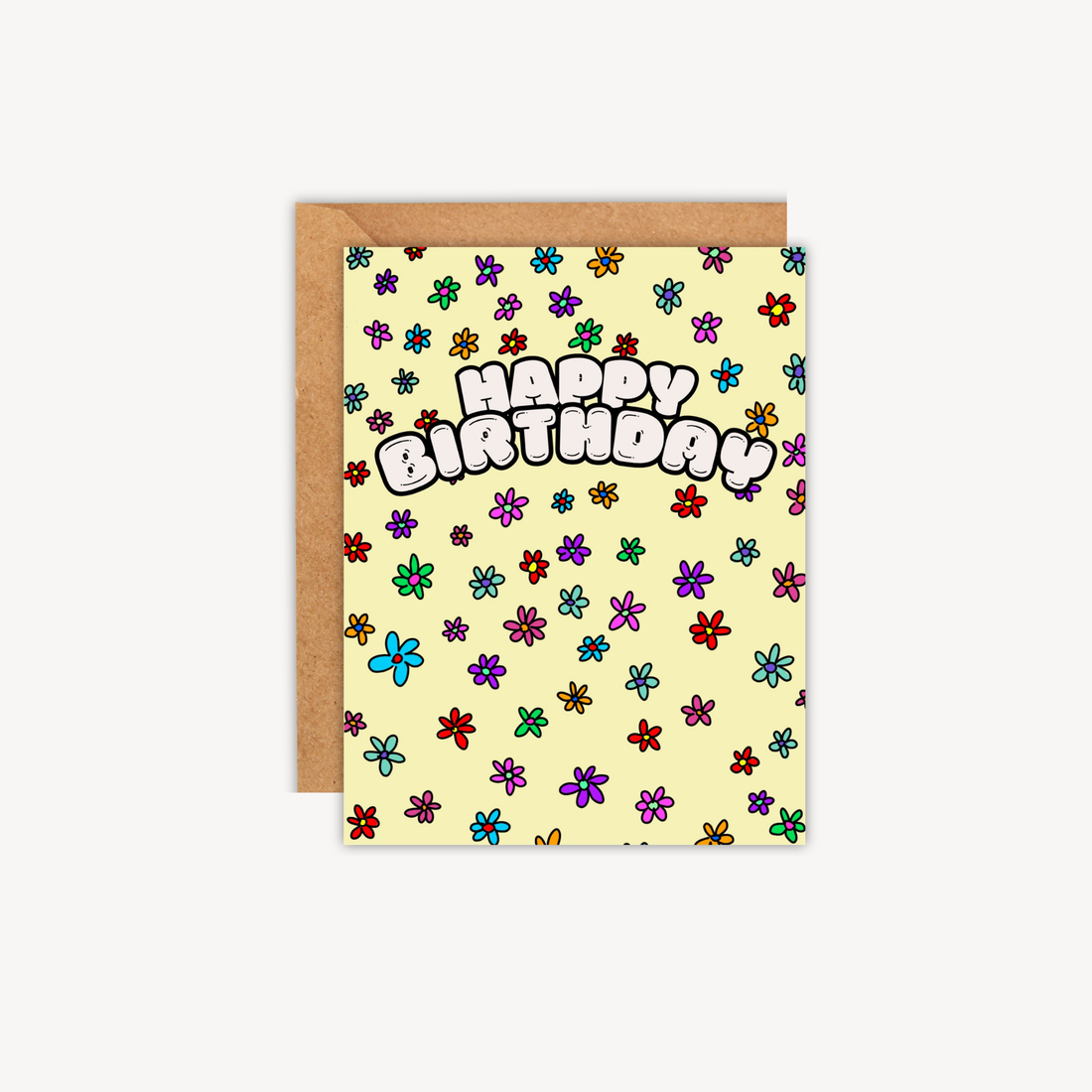 Flower Power HBD Greeting Card