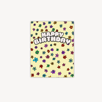 Flower Power HBD Greeting Card