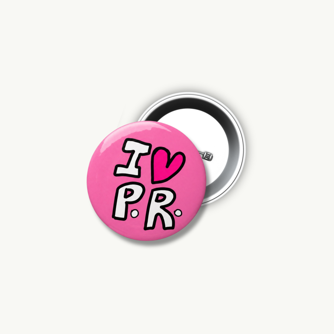 I Love PR Pin Button