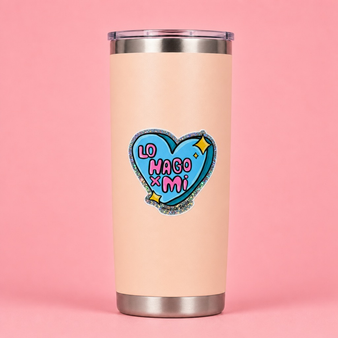 Lo Hago Por Mí Glitter Sticker