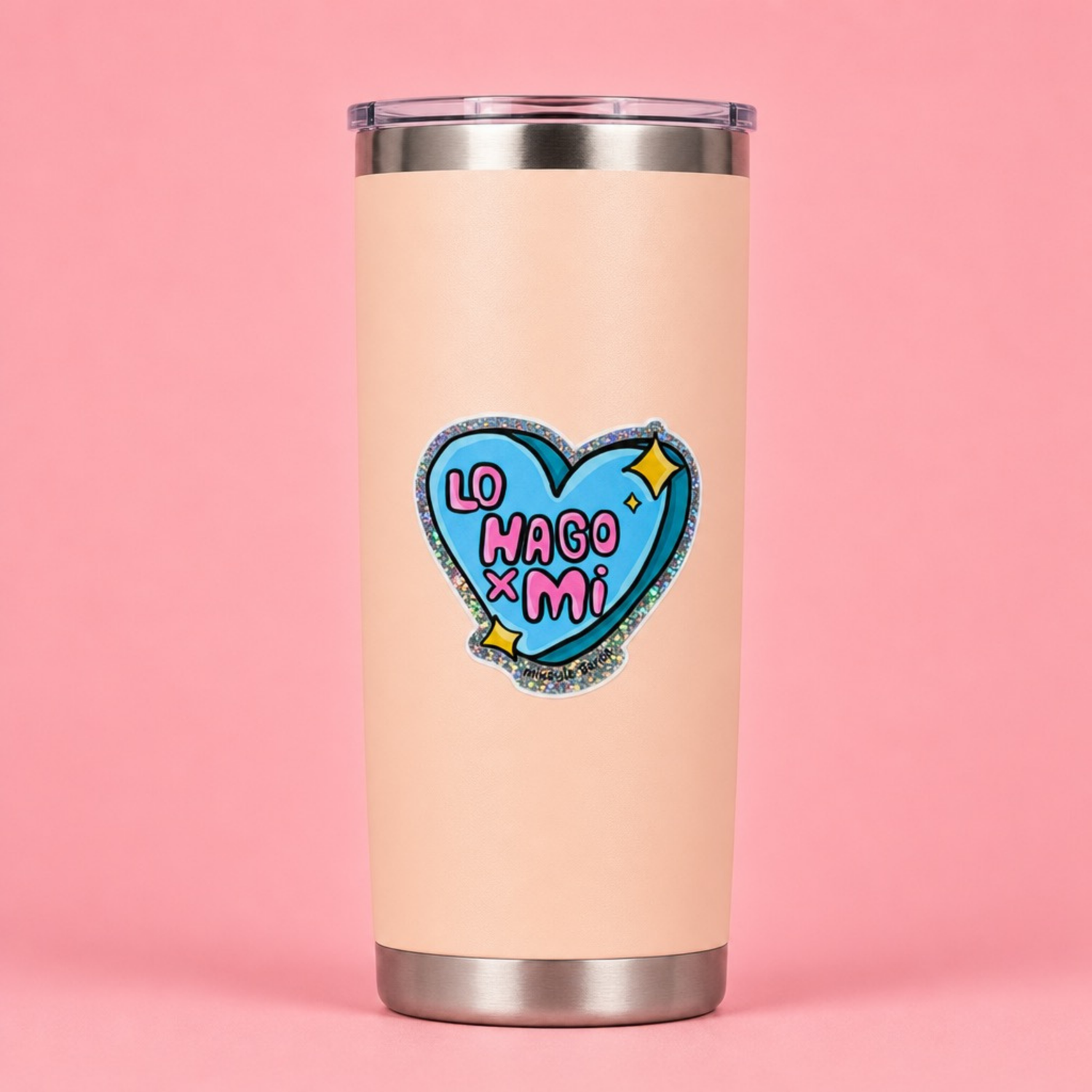 Lo Hago Por Mí Glitter Sticker
