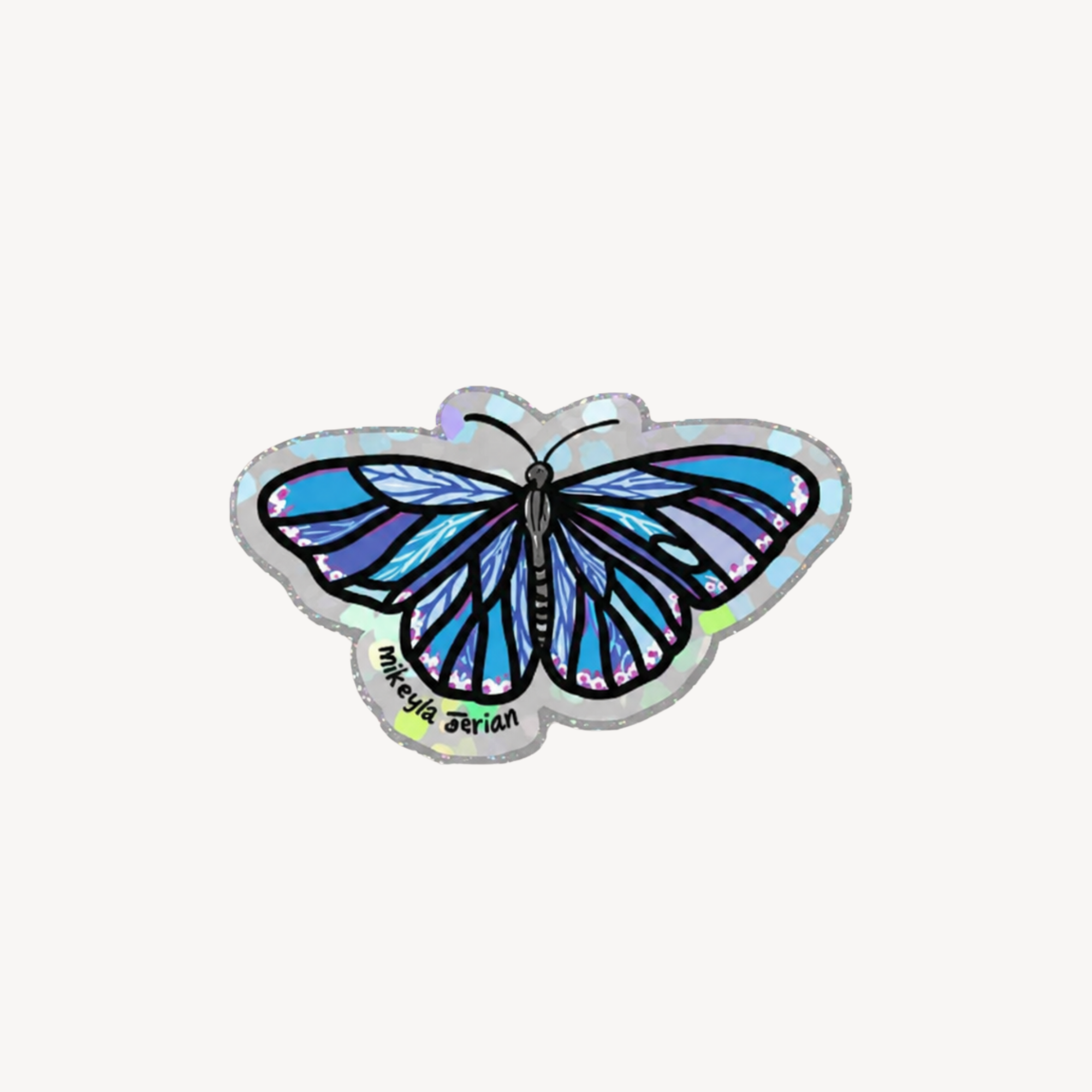 Mariposa Mini Glitter Sticker