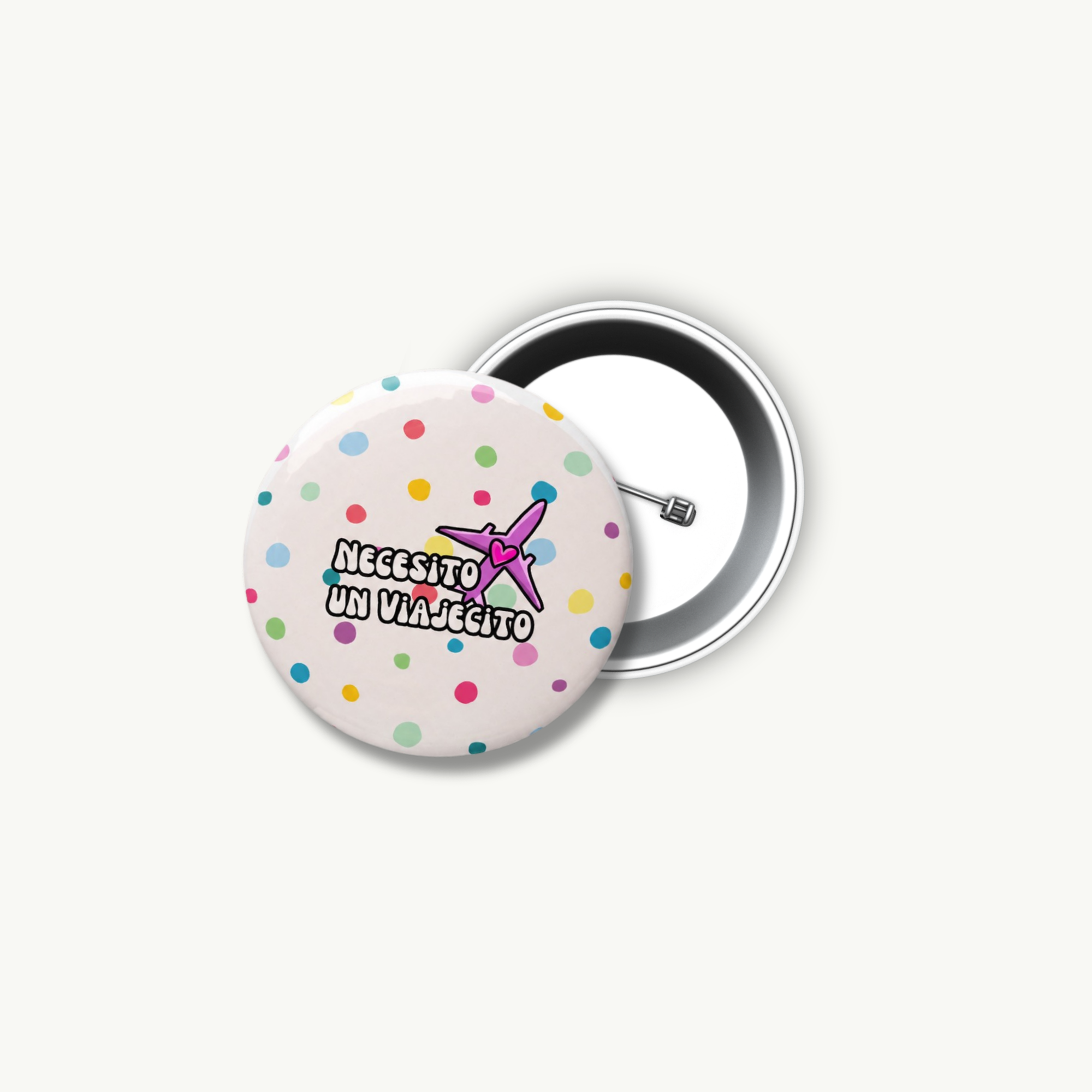 Necesito Un Viajecito Pin Button