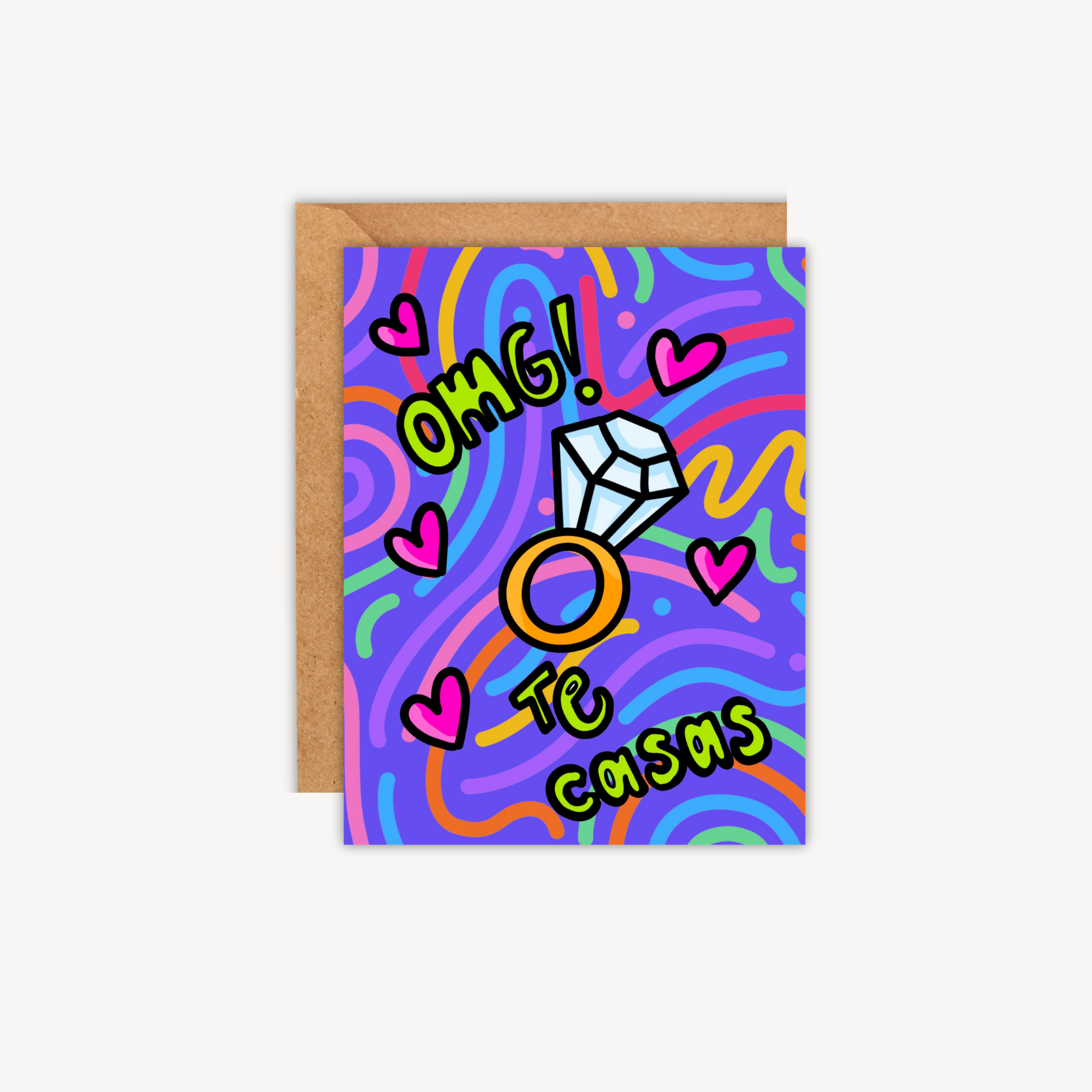 OMG! Te Casas Greeting Card