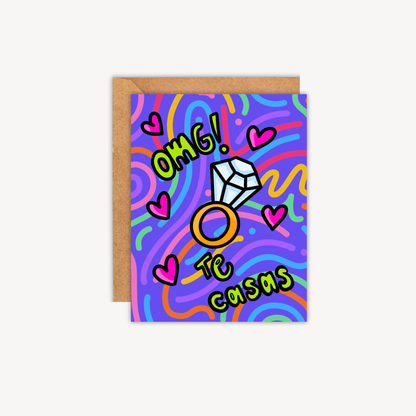 OMG! Te Casas Greeting Card