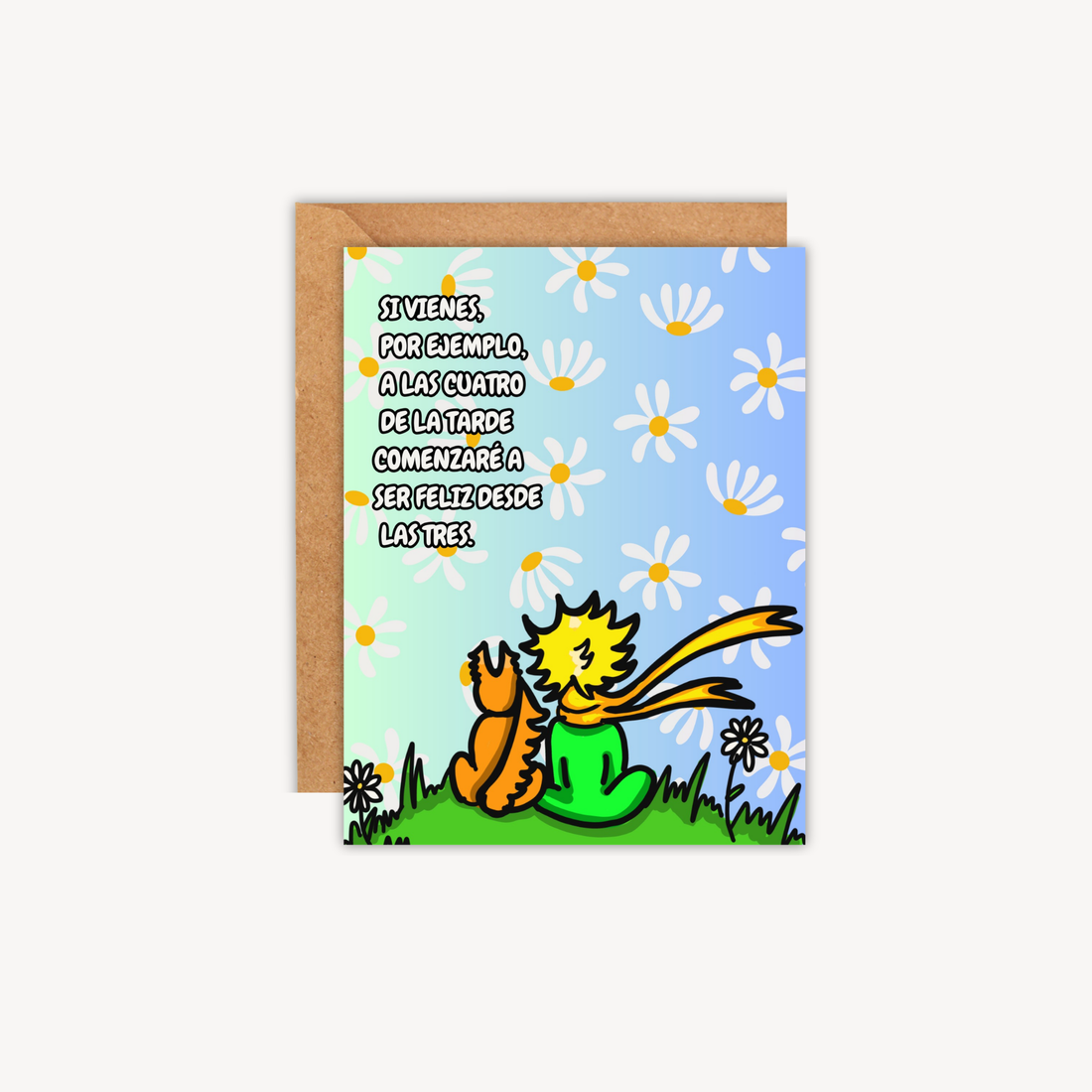Principito y el Zorro Greeting Card
