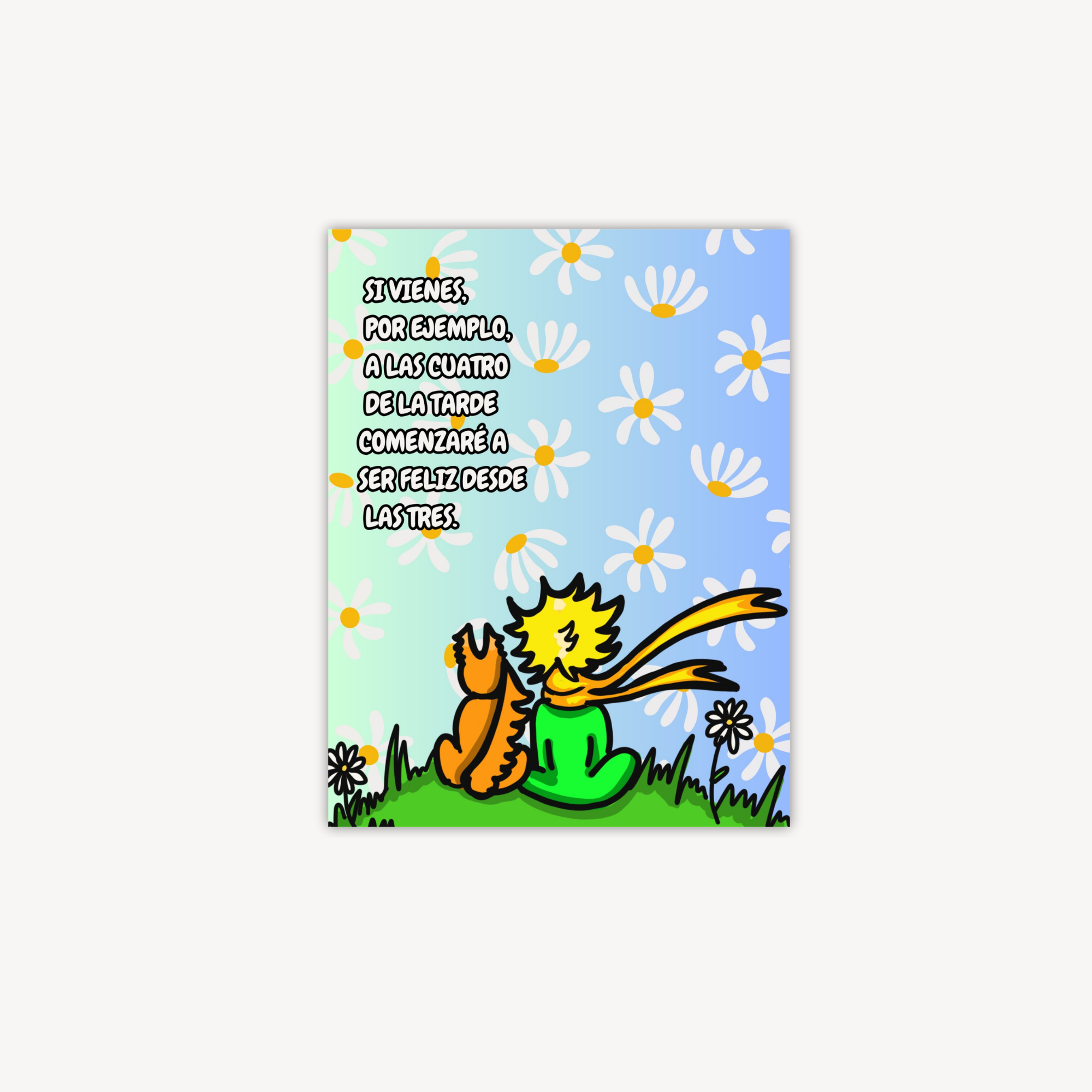 Principito y el Zorro Greeting Card
