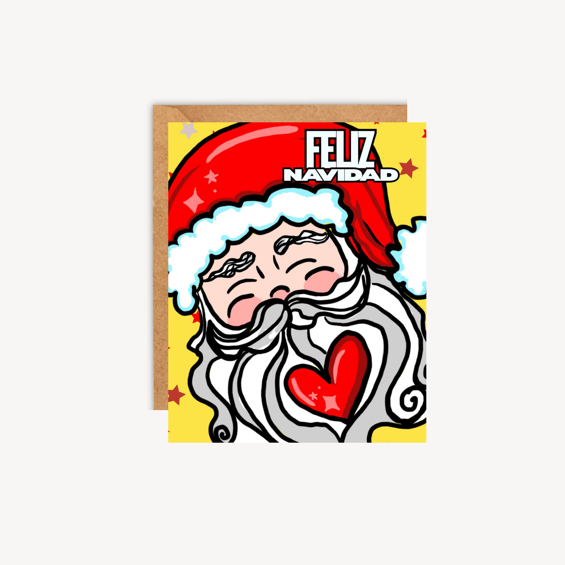 Santa Clo Feliz Navidad Greeting Card