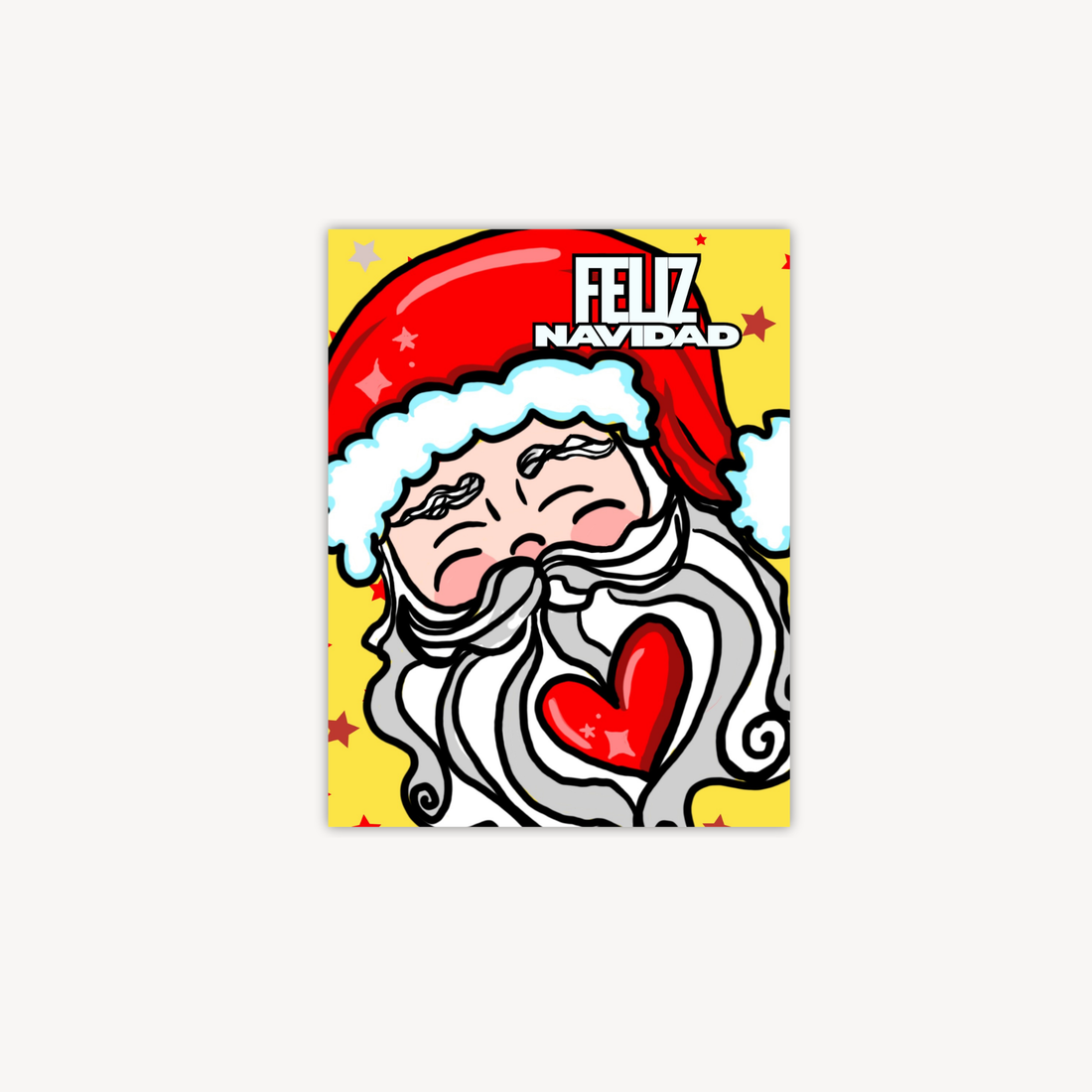 Santa Clo Feliz Navidad Greeting Card