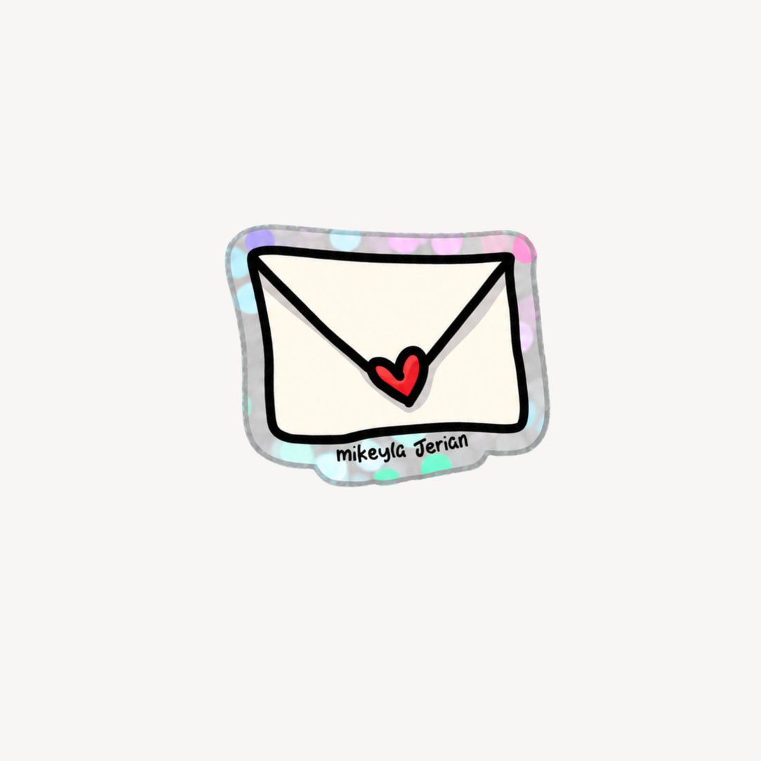 Sobre Mini Glitter Sticker