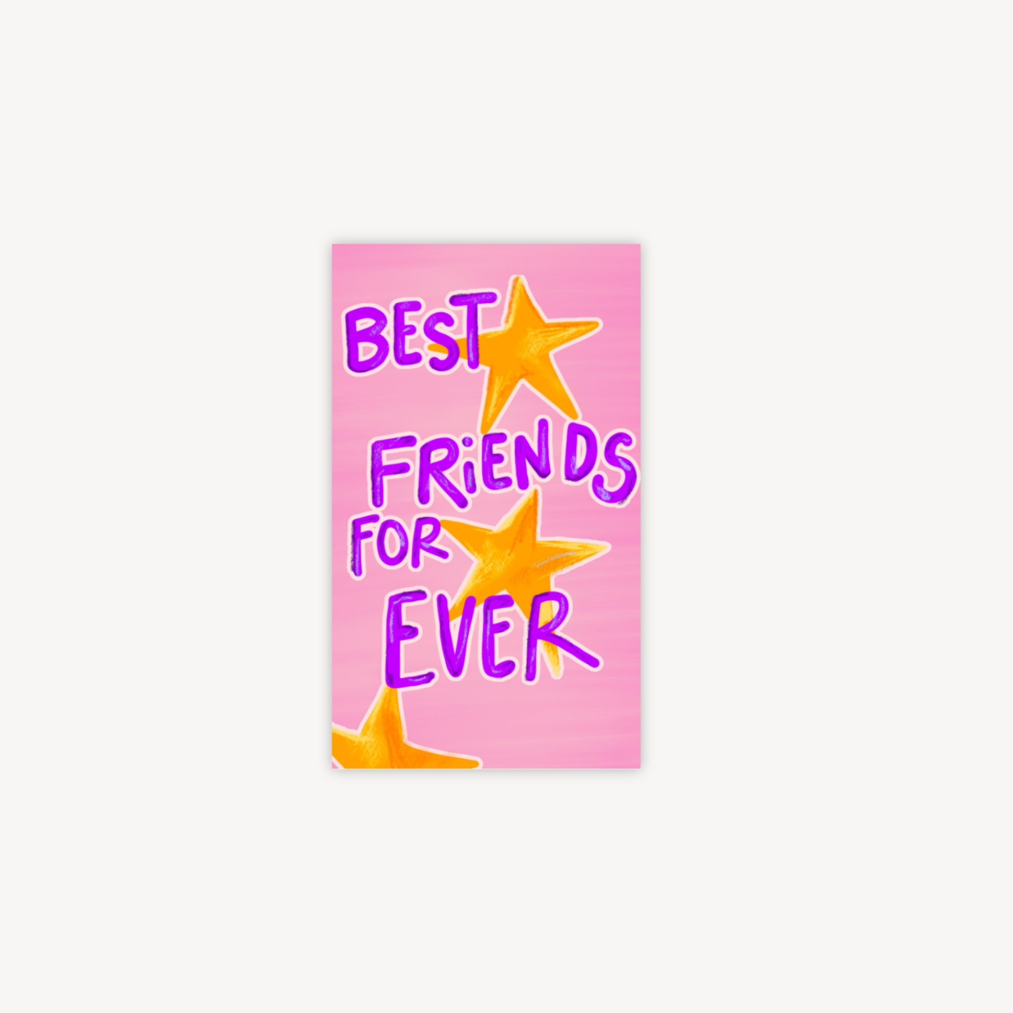 Best Friend Forever Mini Postcard